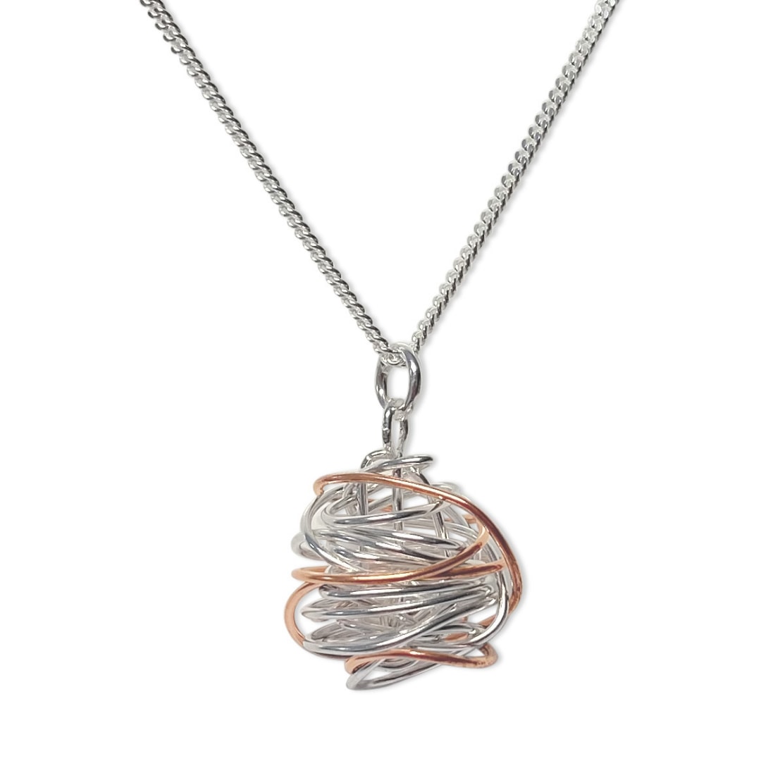 Fv Jewellery Women's Rose Gold / Silver Bijoux Chaos & Confusion Necklace In Multi