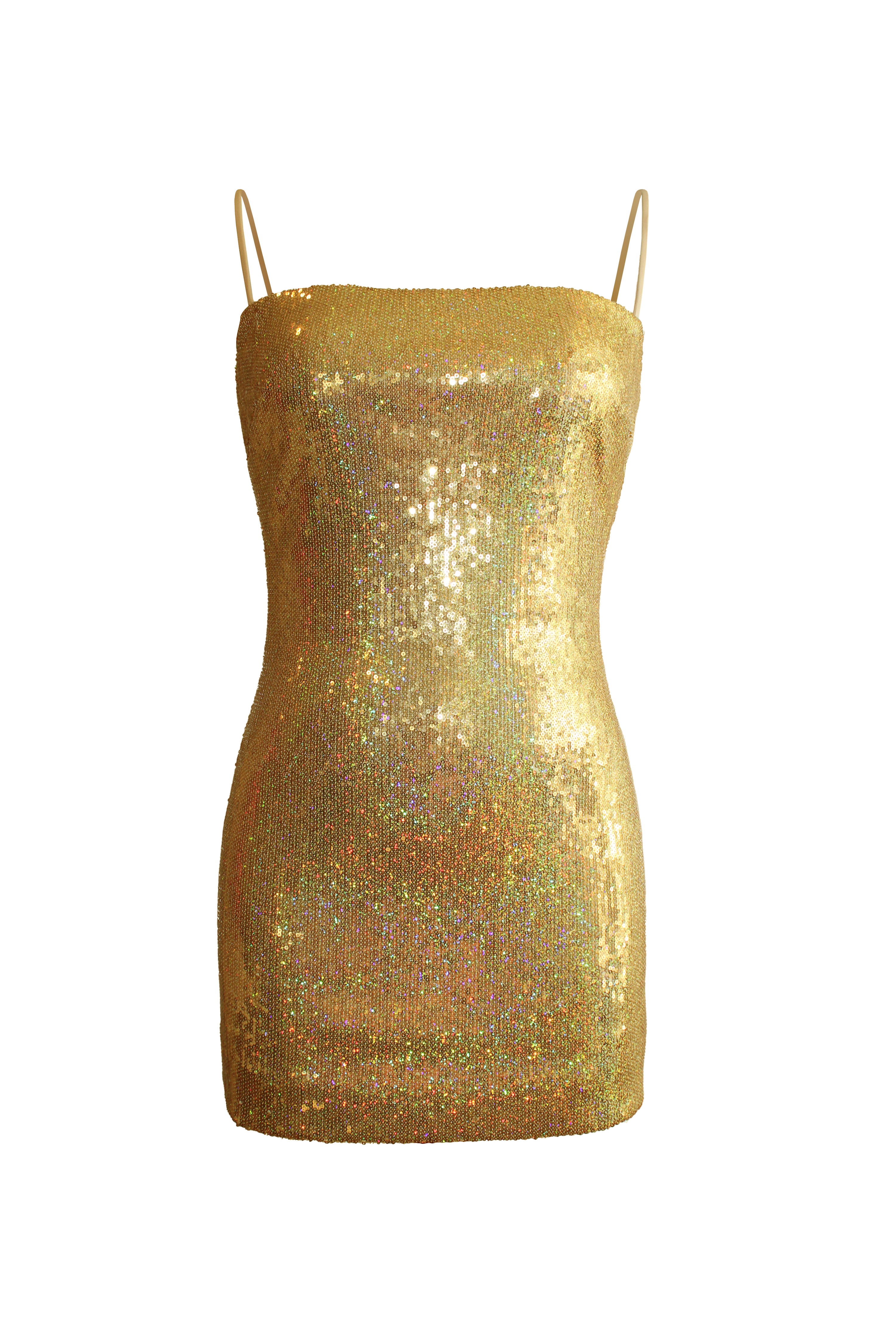 mini gold dress