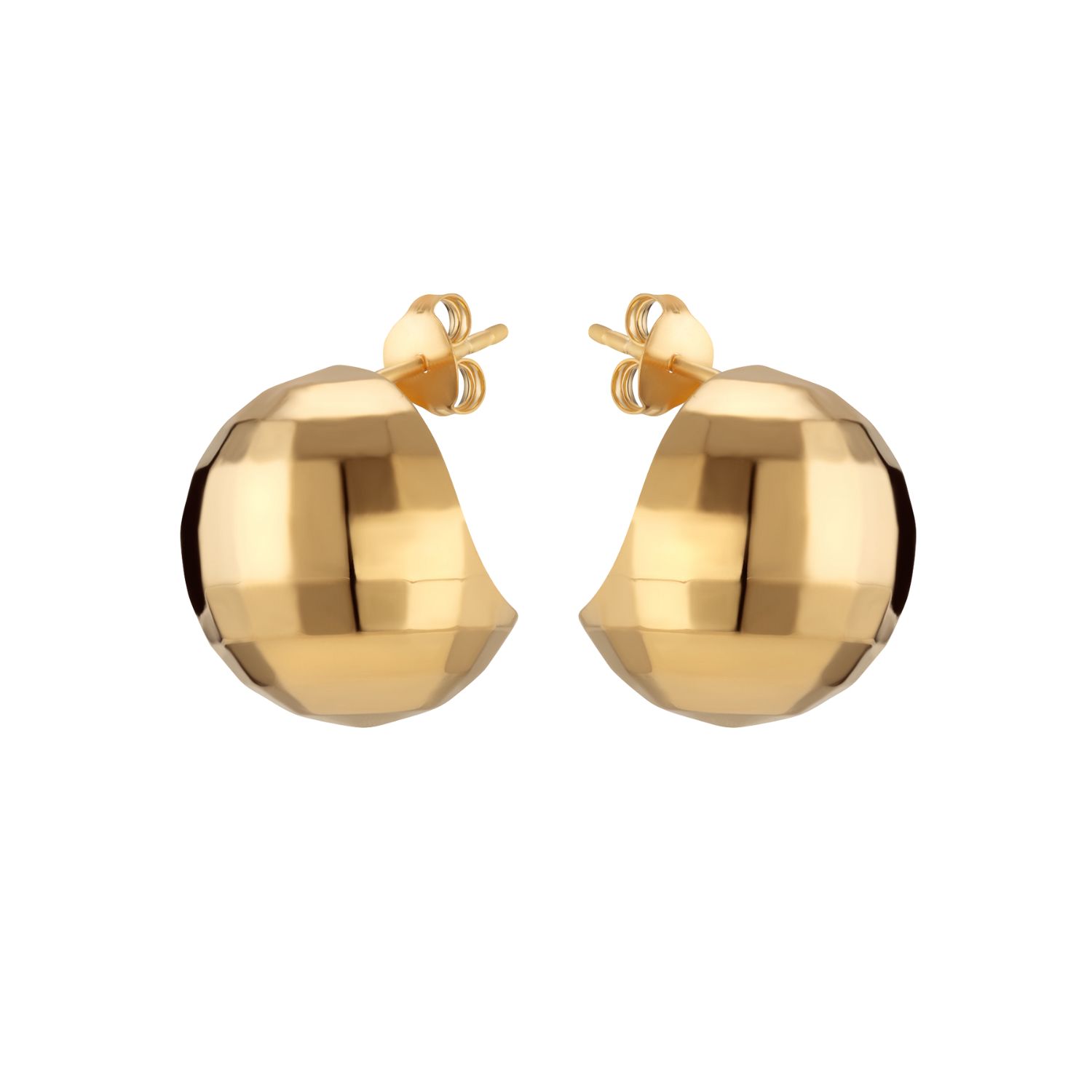 Scream Pretty Women's Gold Disco Ball Stud Earrings