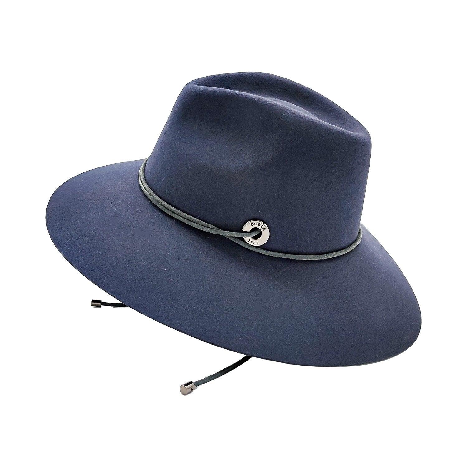 Doria 1905 Women's Night Blue Smooth Lapin Felt Western Drop Hat In Blue