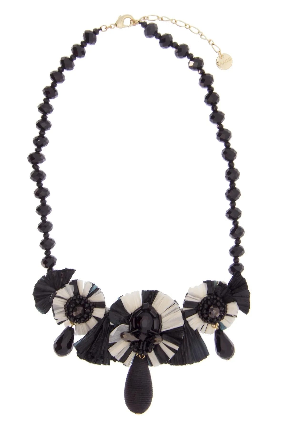 Saachi Women's Black Utsav Beaded Drop Necklace