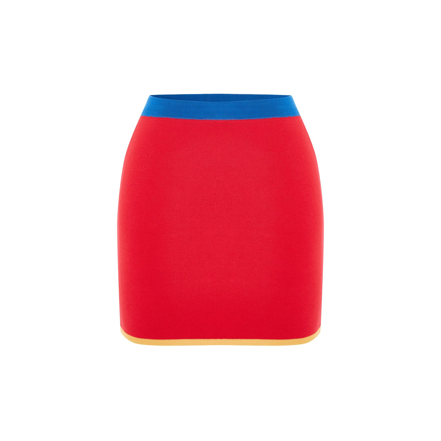 Maison Sél Women's Red Parabole Knit Skirt