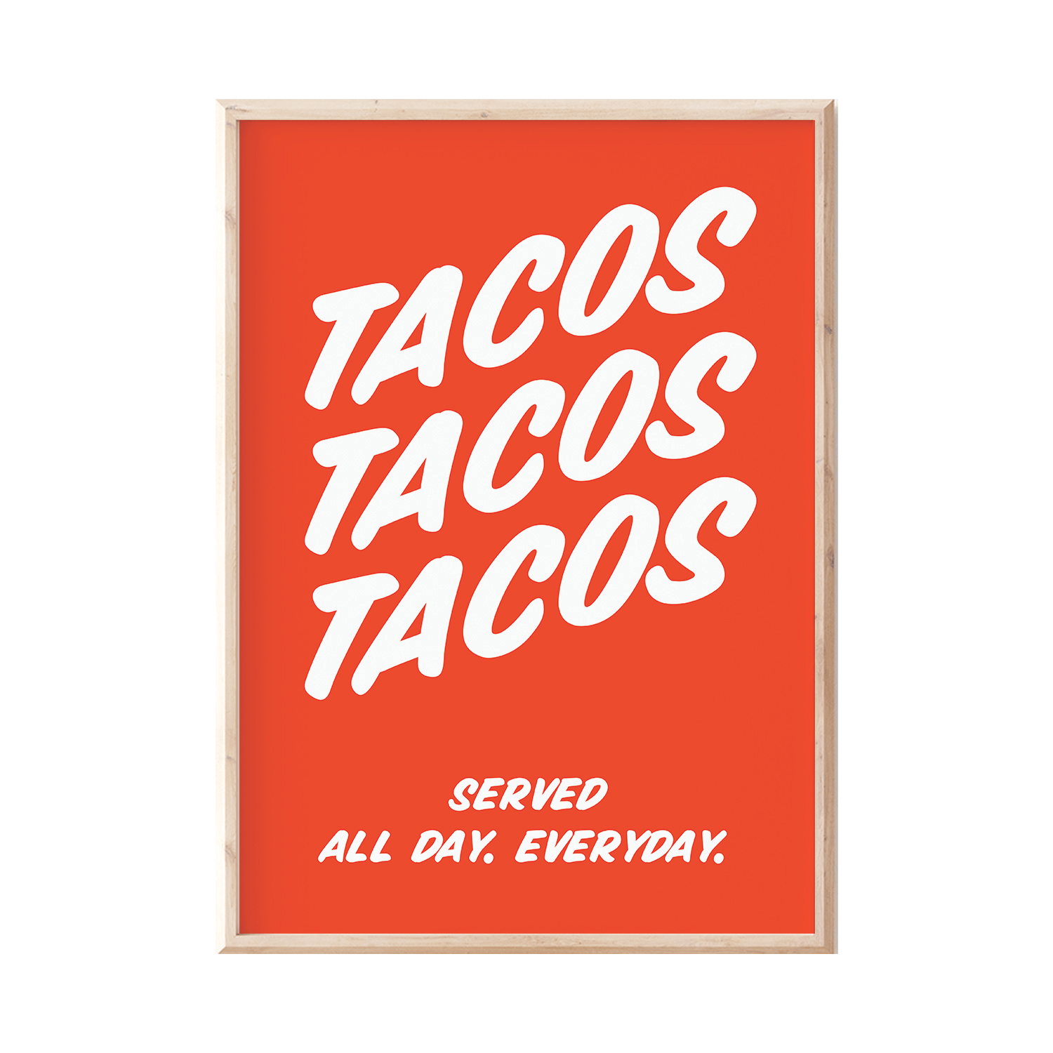 Red / White A3 Red Tacos Print Sofe Store