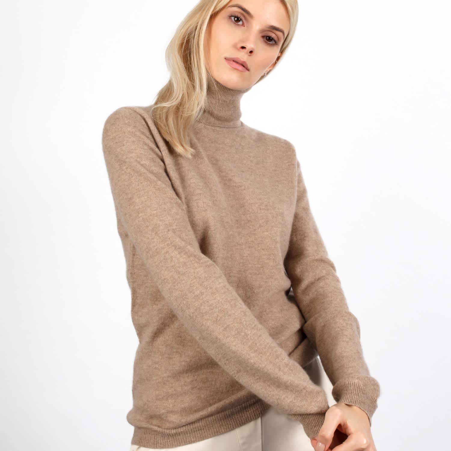 roll neck cashmere