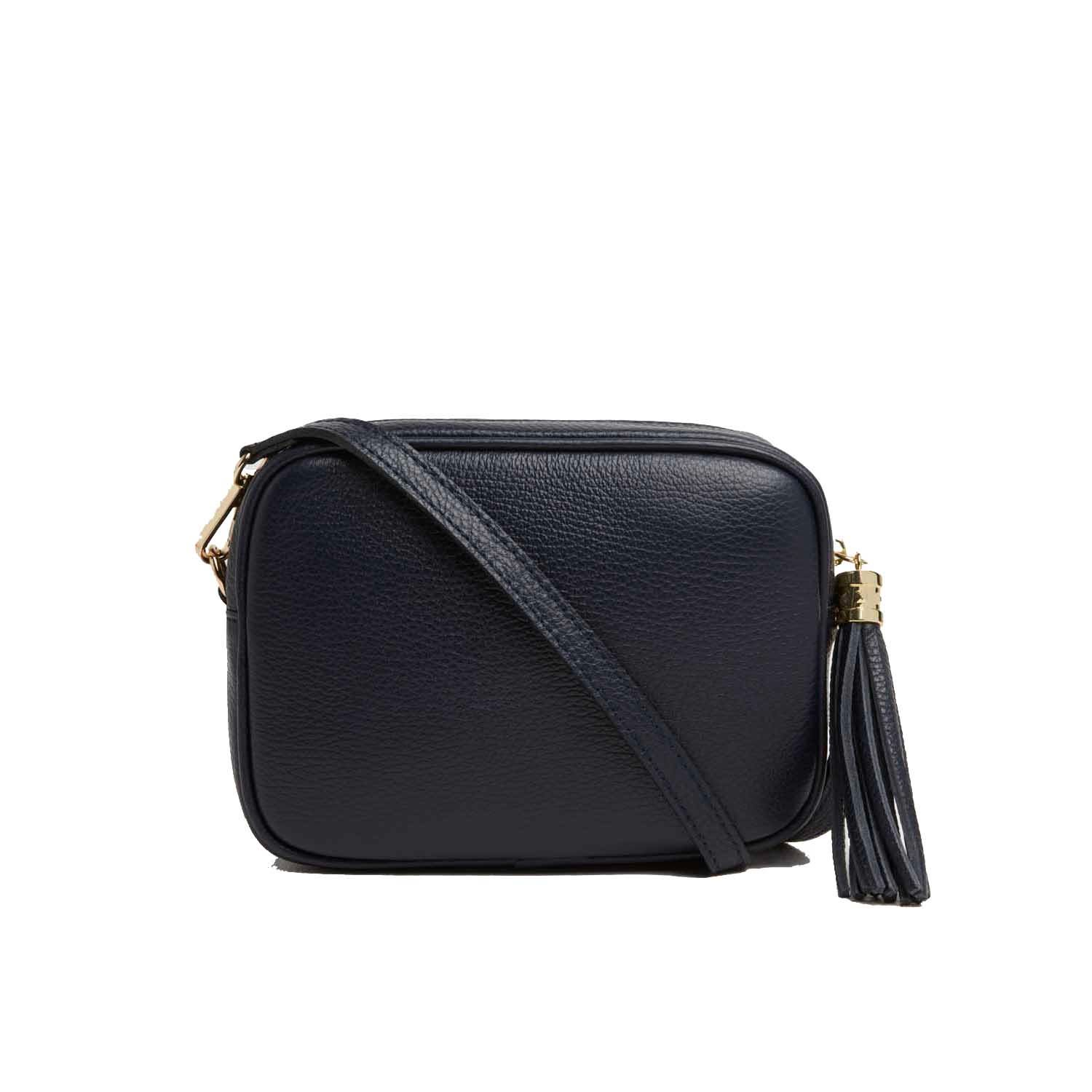 Betsy & Floss Women's Blue Verona Crossbody Tassel Bag In Navy With Nautical Strap In Blue
