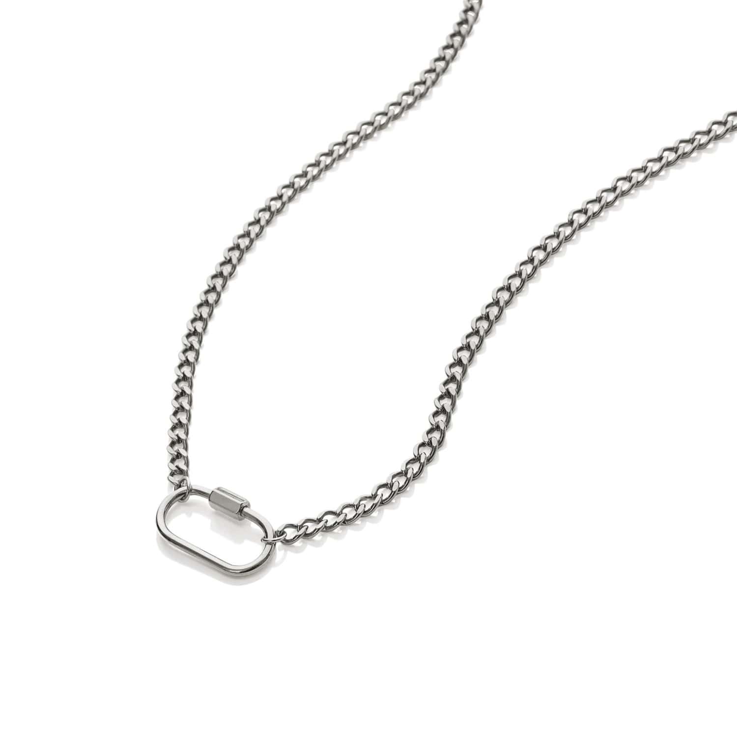 Maivelle Lexi Carabiner Chain Necklace - Silver | Bermuda Watch