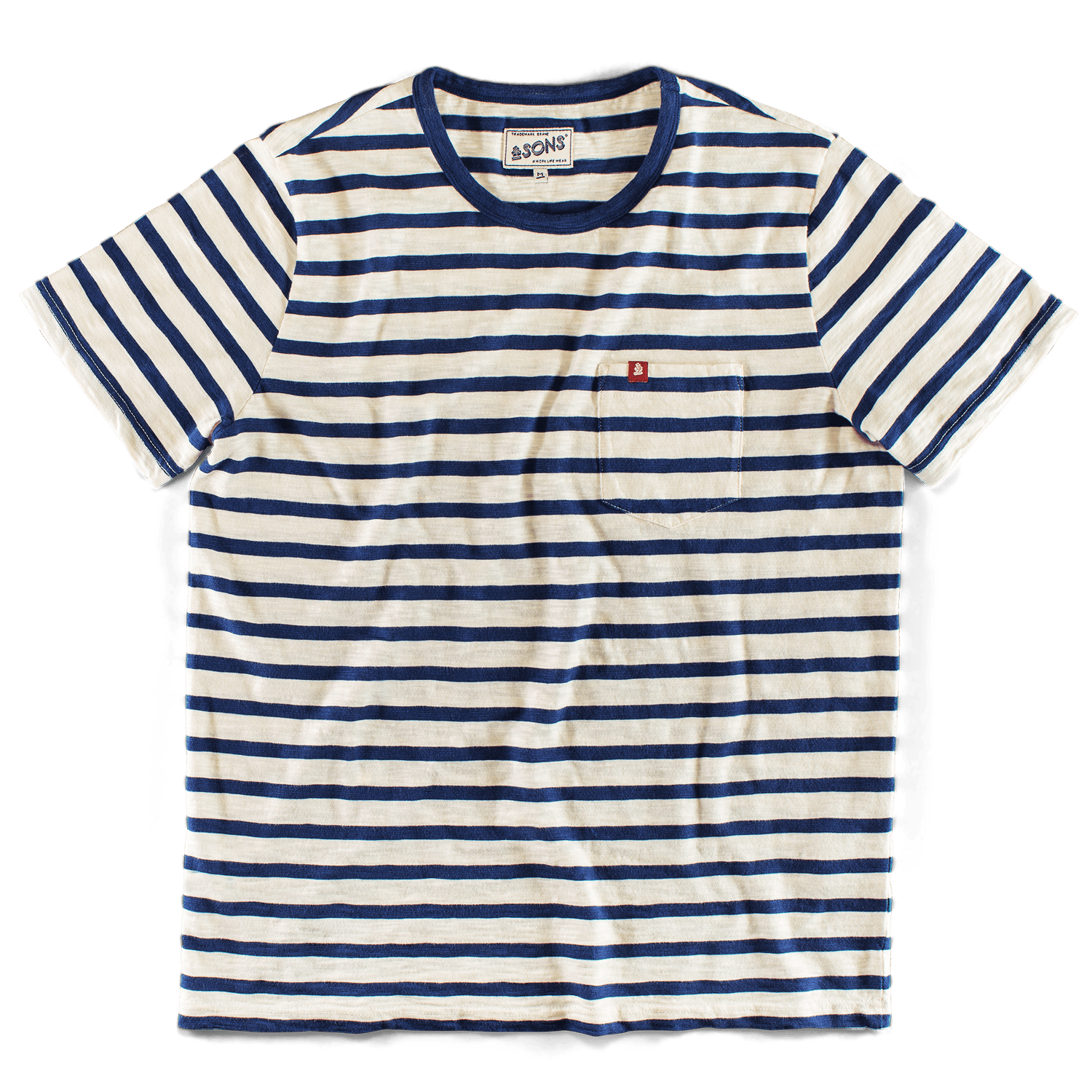&sons Trading Co Men's Breton Striped T Shirt Blue In Blue