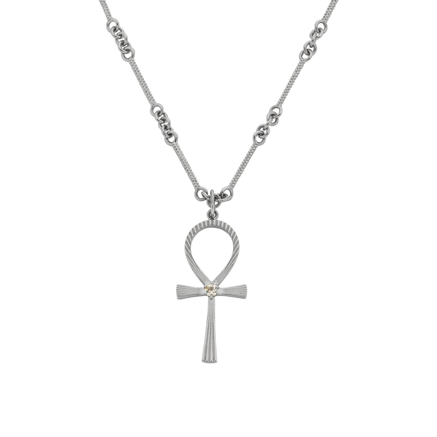 Zoe And Morgan Women's Ankh Necklace Silver