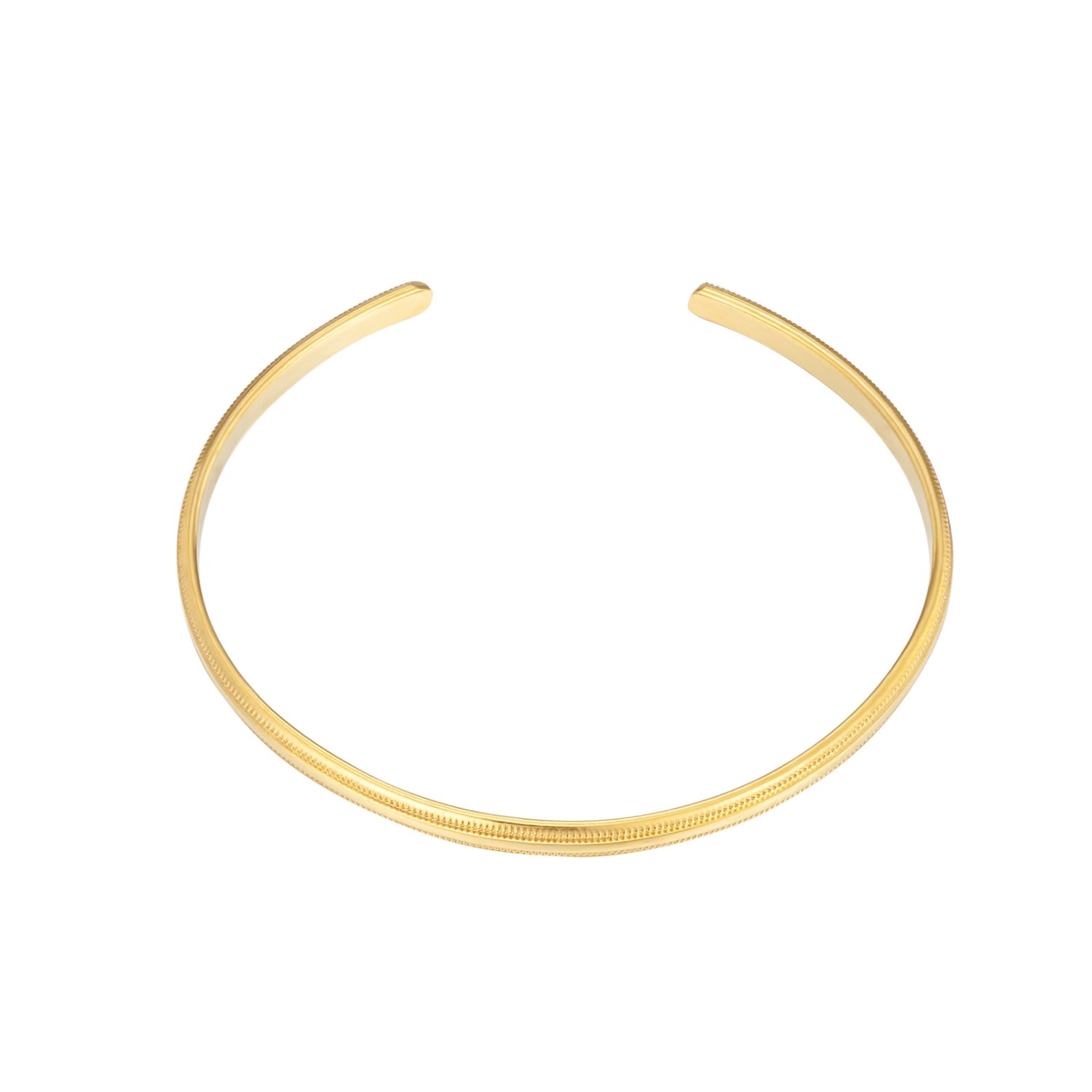 Women’s 22Ct Gold Vermeil Engraved Edge Cuff Bangle Seol + Gold