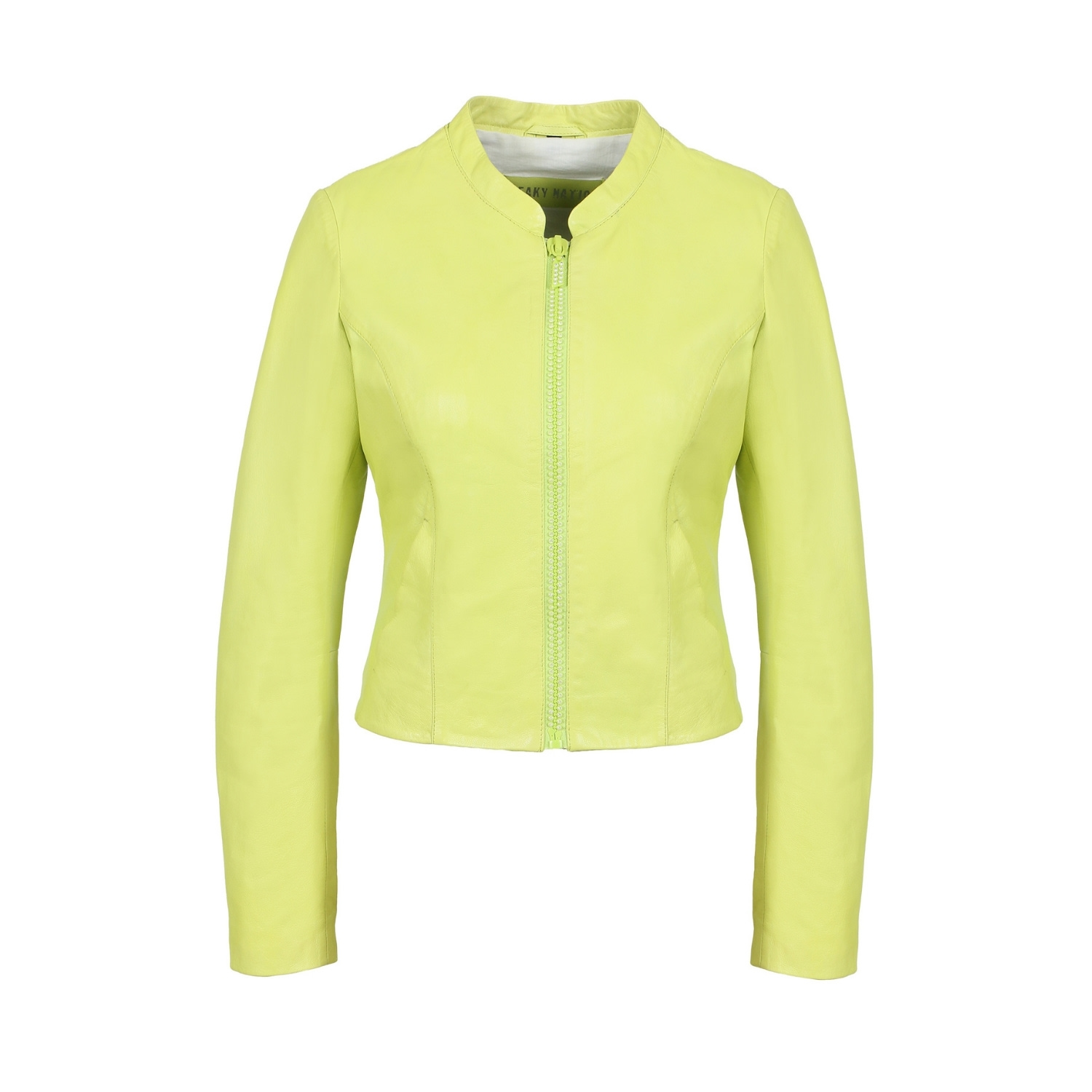Women's Yellow Leather Jacket Sparkling Lemon | Large | Freaky Nation
