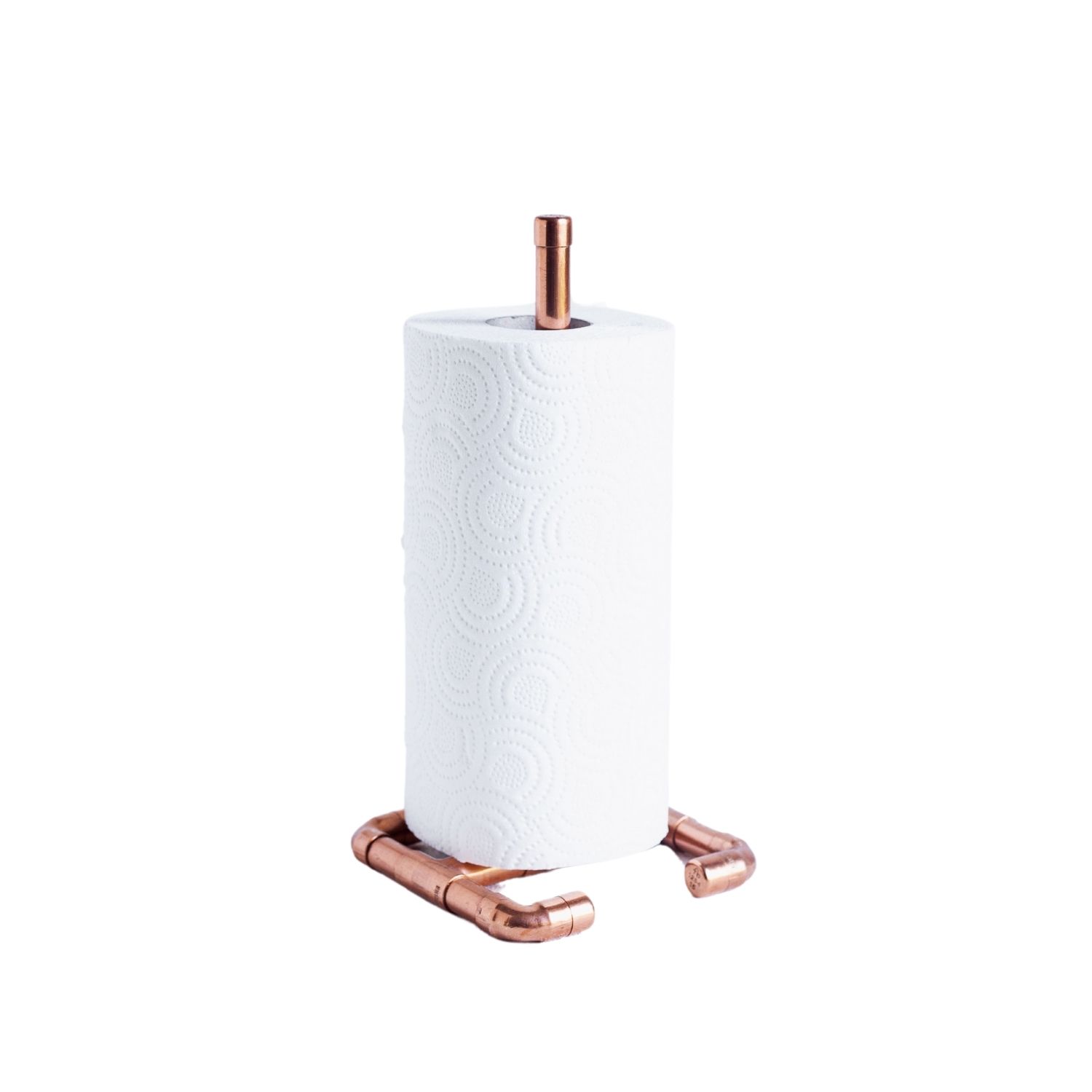 Anatoliacraft Neutrals El Abra Handmade Recycled Copper Paper Towel Holder For Rustic & Vintage Kitchens