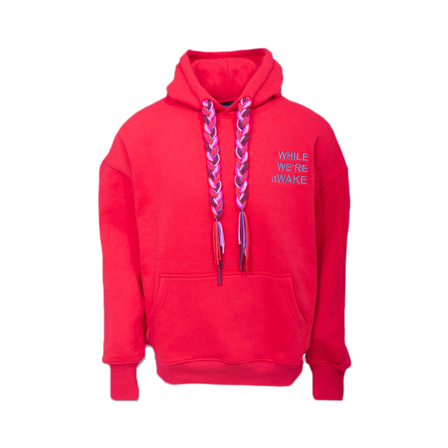 While We're Awake Women's Dark Braid On Braid Red Hoodie