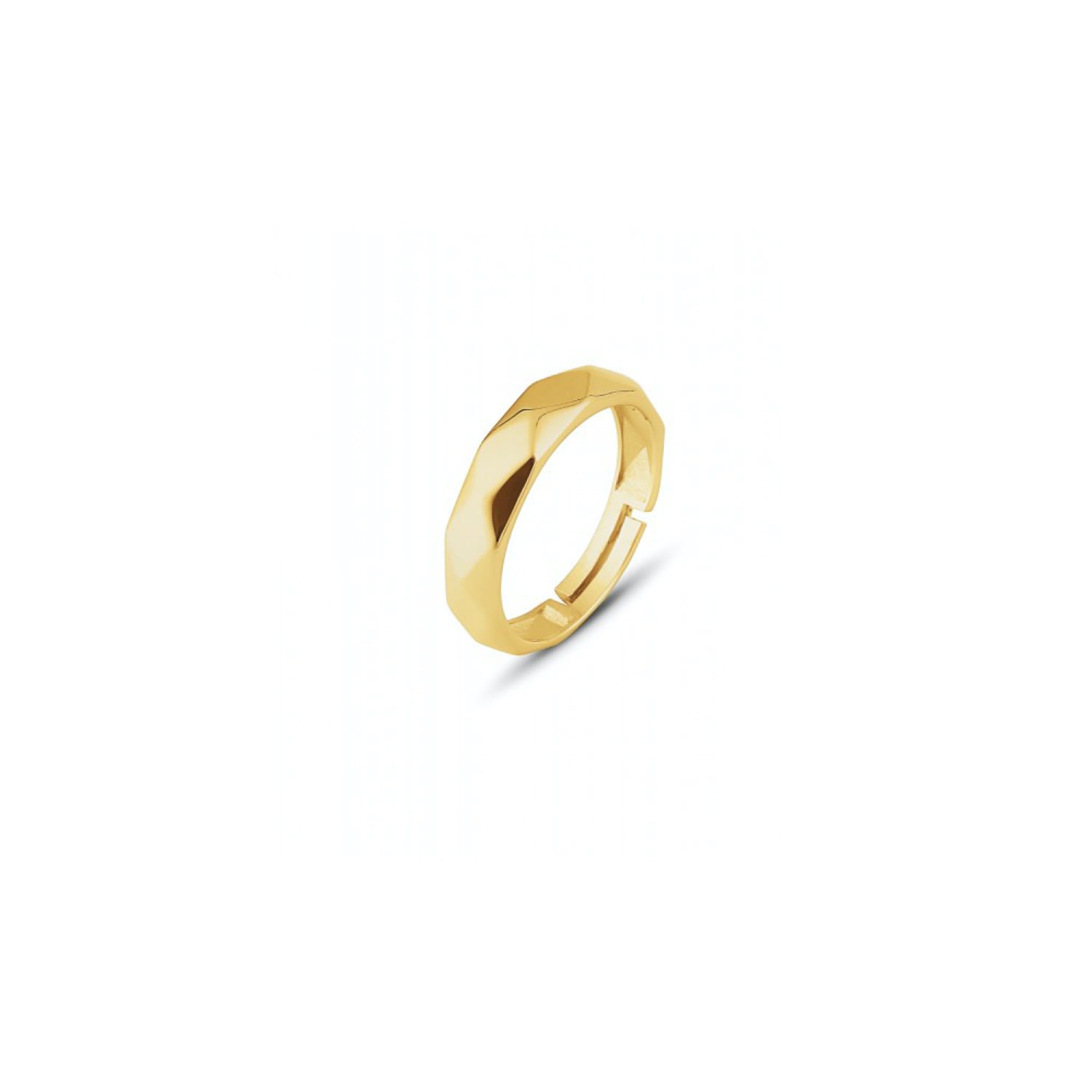 Spero London Women's Gold Sterling Silver Wide Hammered Ring In Gold