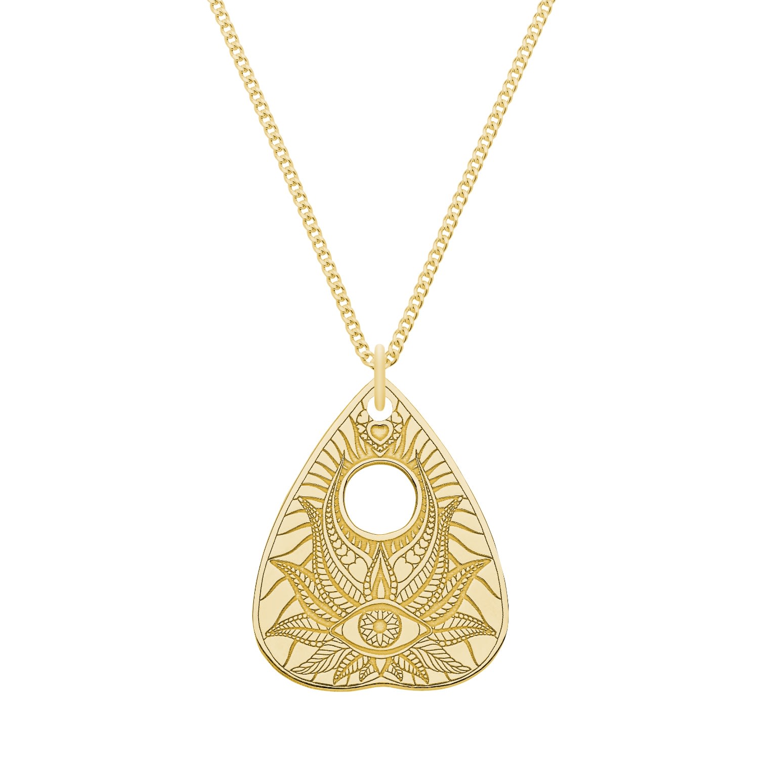 Cartergore Women's Medium Solid Gold Lotus Flower Planchette In Gold