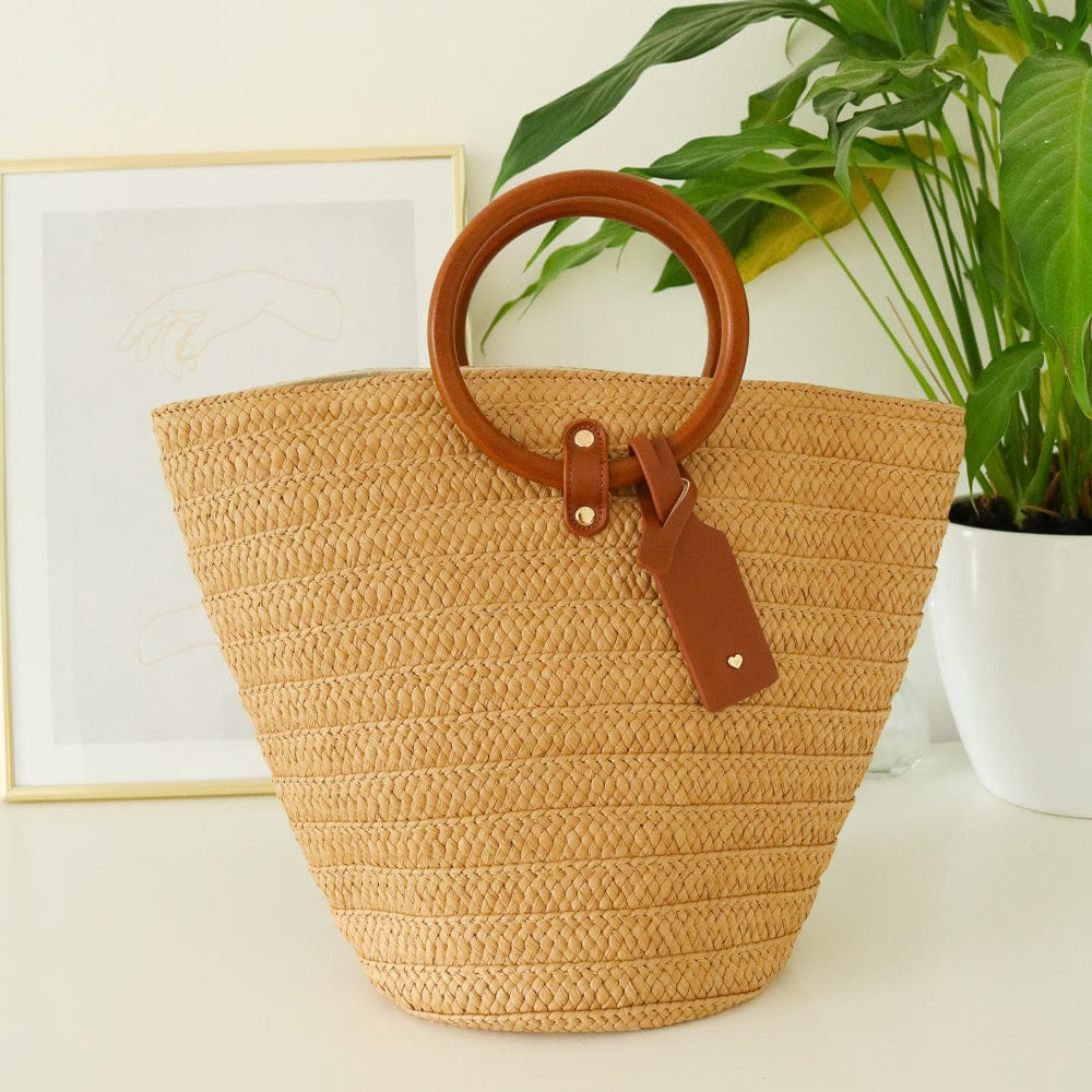 Women’s Neutrals Charlie Straw Basket Bag One Size Jlr London