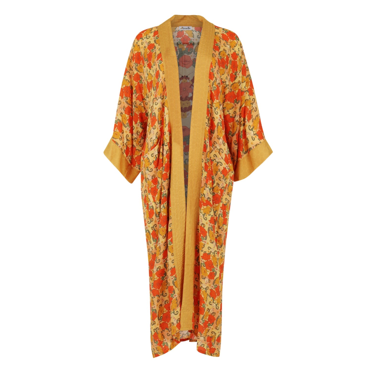 Henelle Women's Yellow / Orange Day Bloom Kimono In Yellow/orange