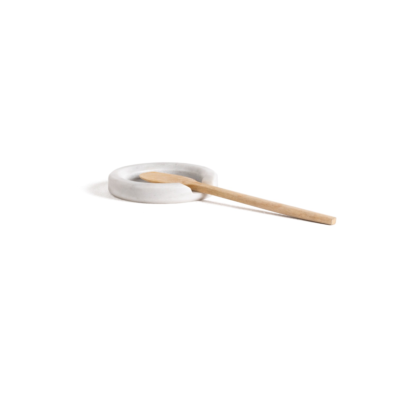 And Jacob Spoon Rest Small -  White Marble In White