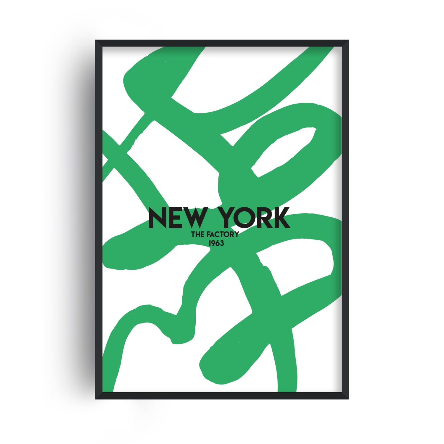 Fanclub Green Exclusive New York Abstract Giclée Art Print A2 In Green