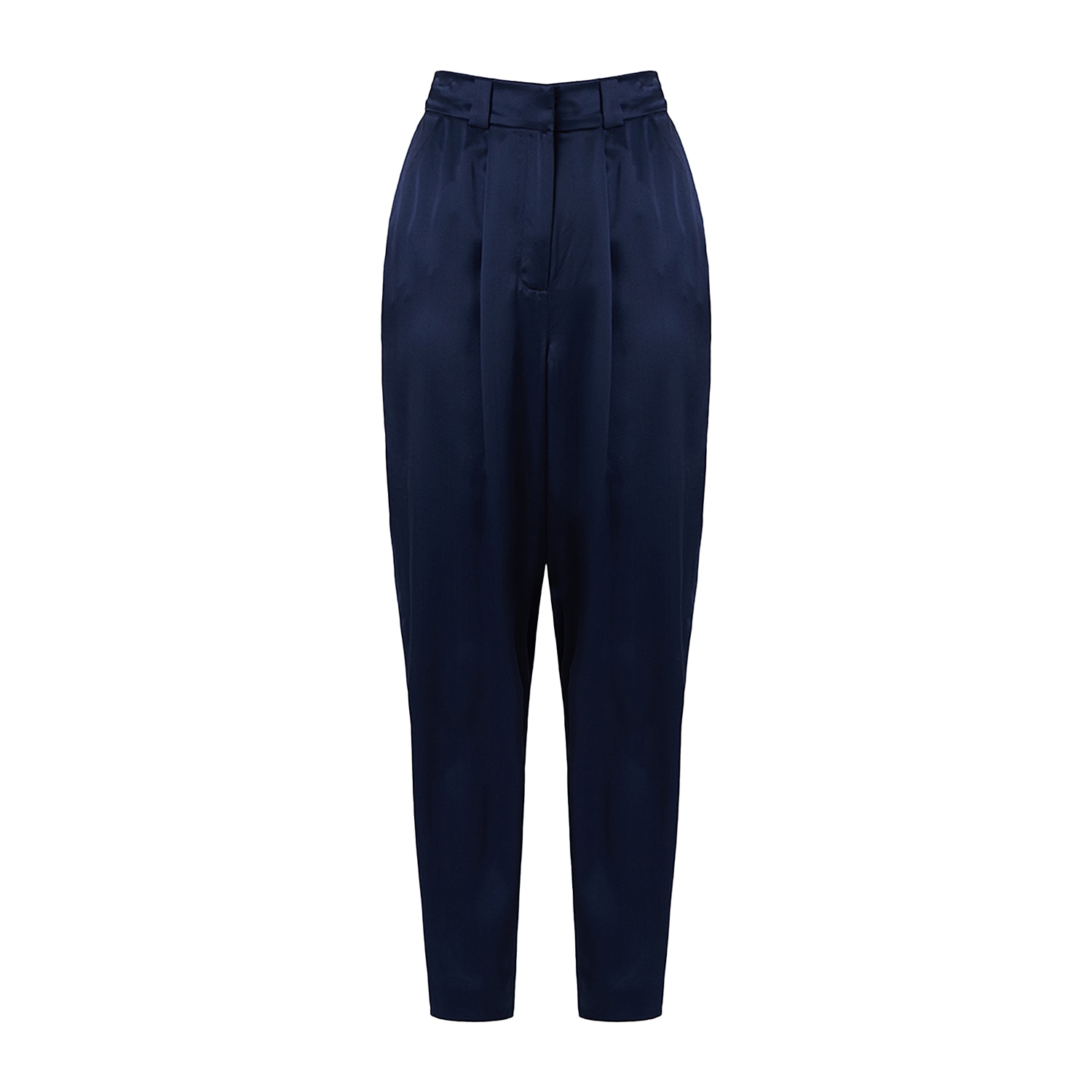 The Summer Edit Women's Blue Penelope Silk Trouser - Navy In Blue