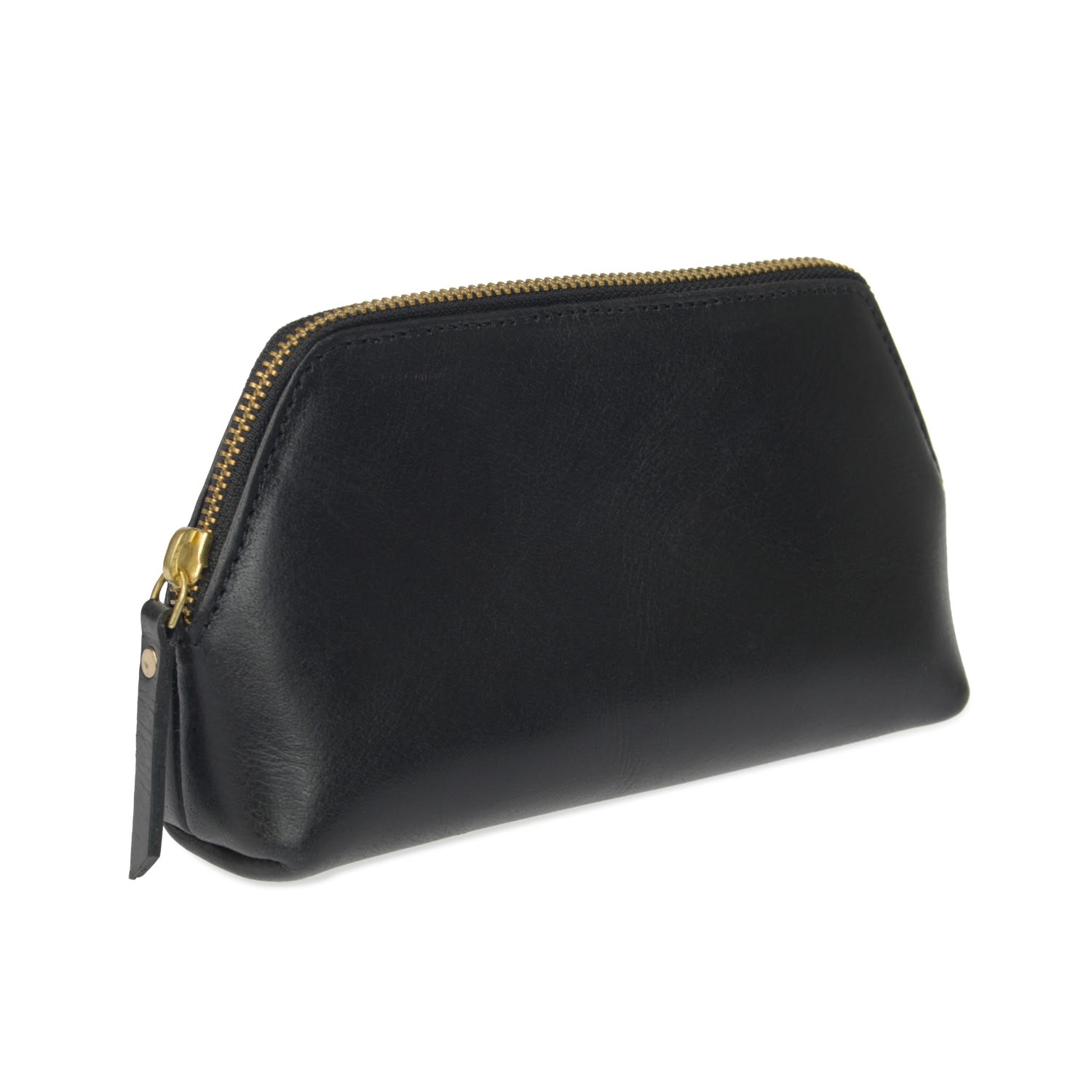Vida Vida Solar Black Leather Make-up Bag