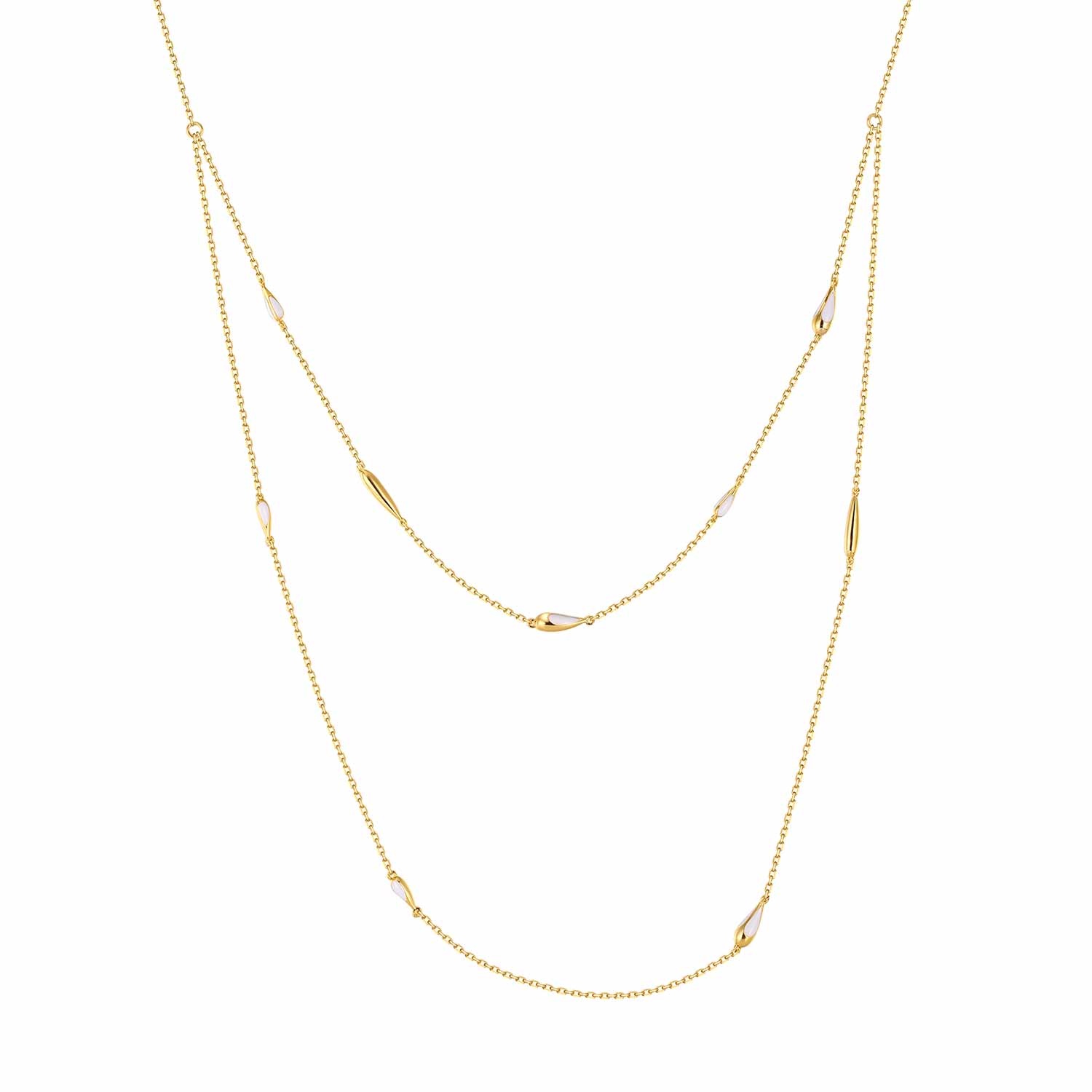 Retro Chic Women's Gold Teardrops Necklace In Gold
