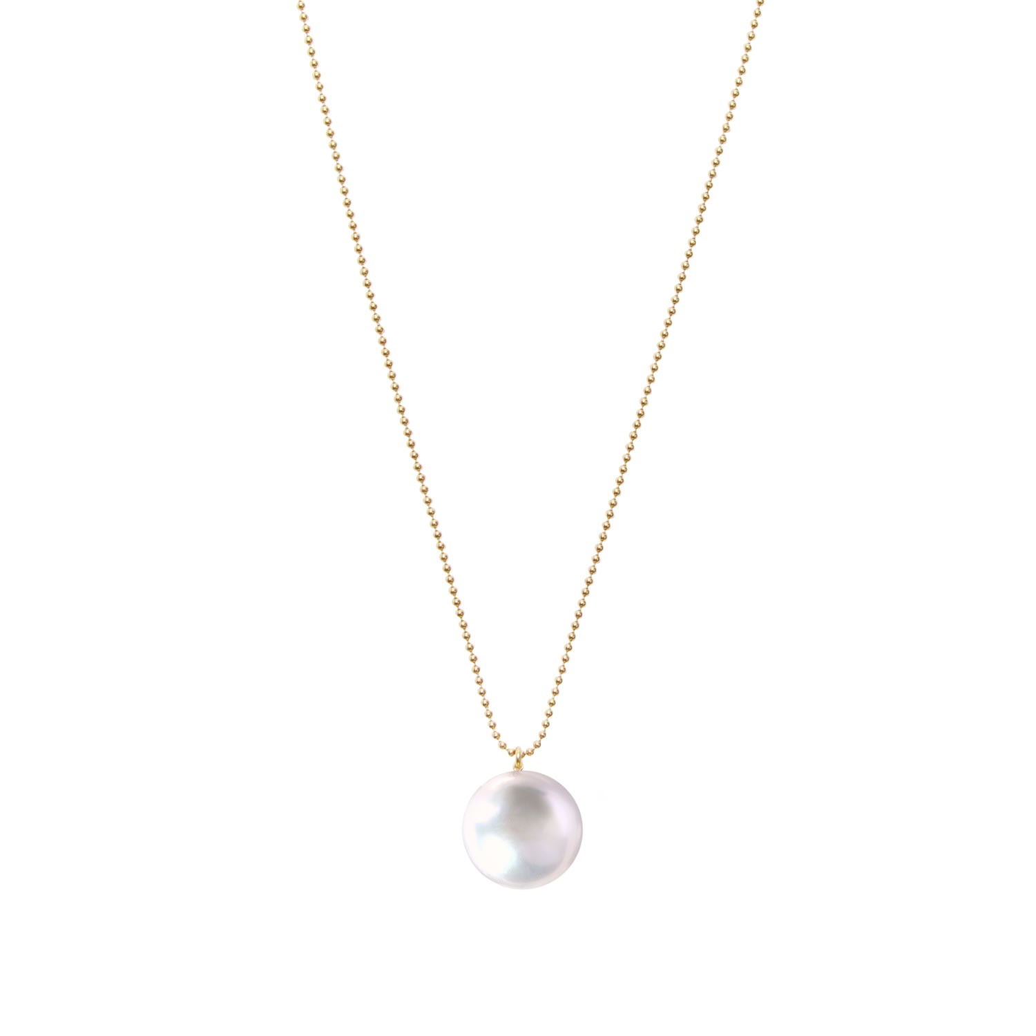 Women’s White / Gold Orbis White Pearl Pendant Necklace - Gold Ora Pearls