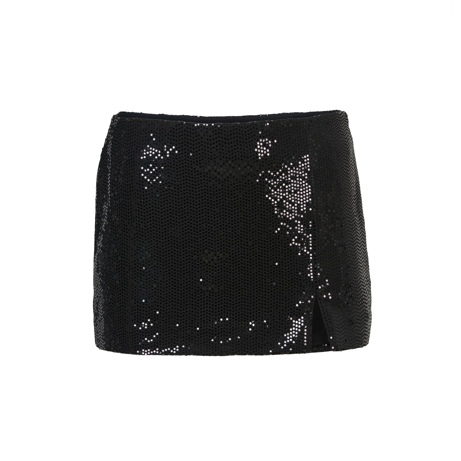 Mandasen Women's Cedar Sequins Low Rise Mini Skirt Black In Black