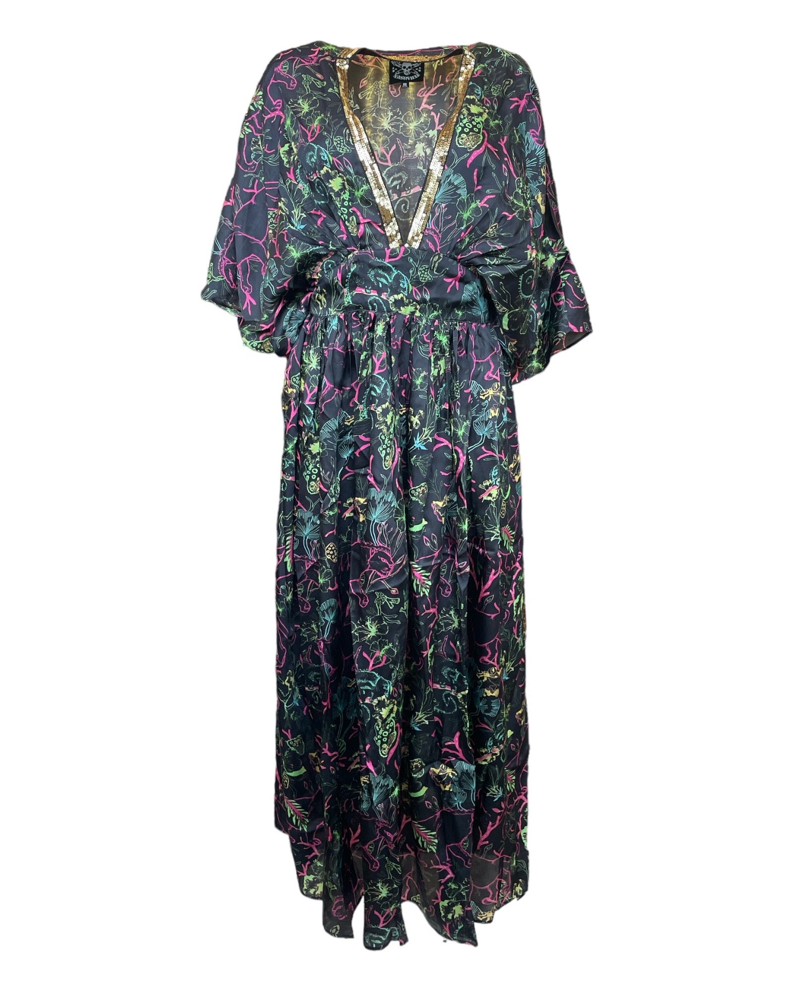 Shop Any Old Iron Women's  Karma Chameleon Dress In Green/pink/yellow