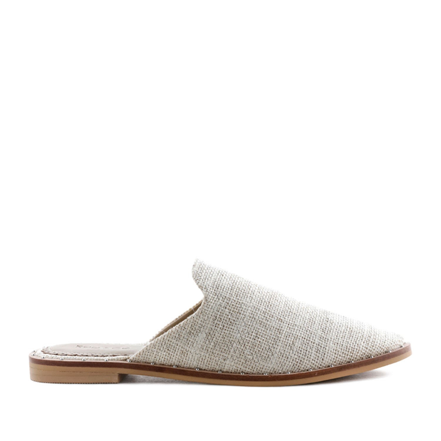 Rag & Co Women's Lia Handcrafted Canvas Mules In Silver In Gray