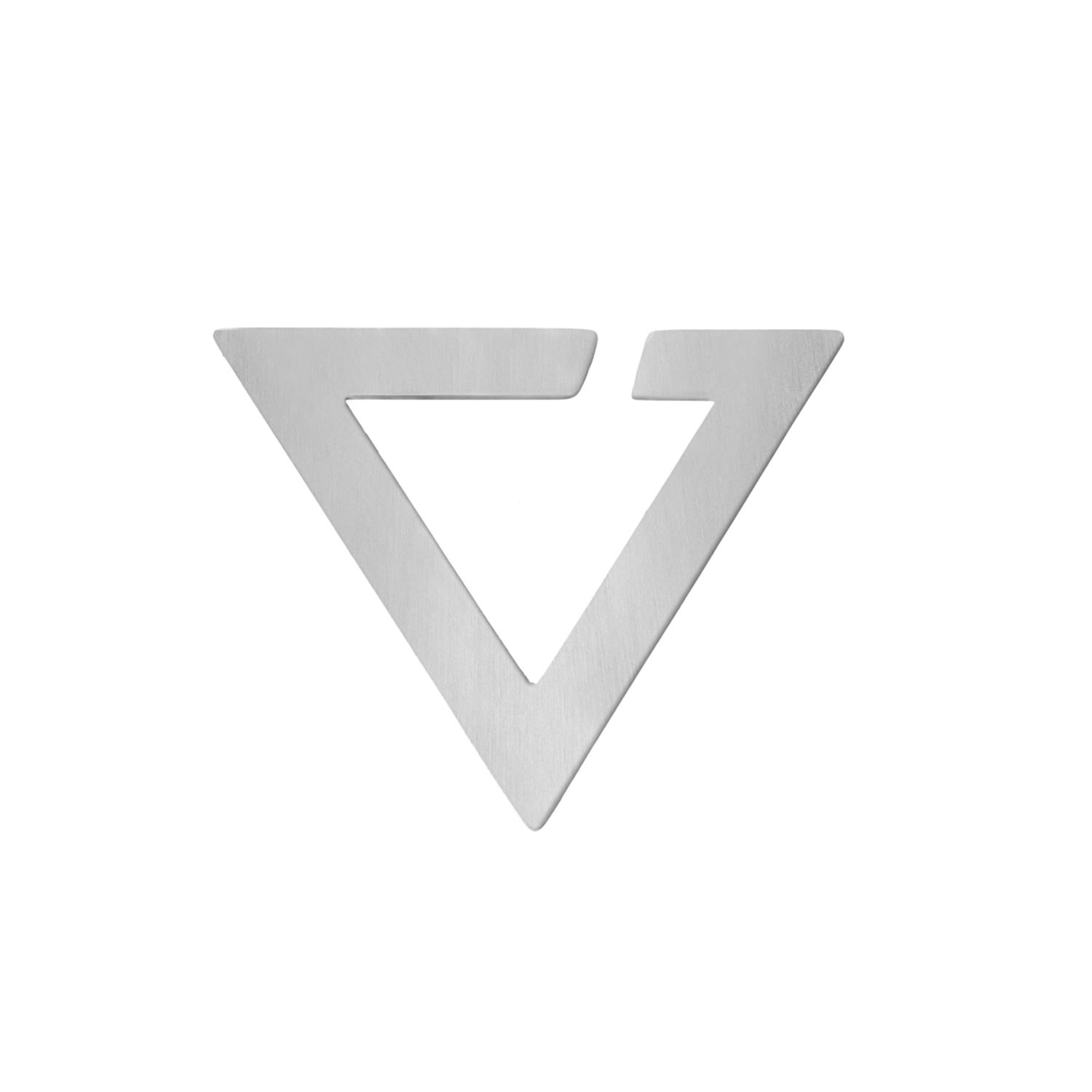 Hota Hota Jewellery Women's Silver Triangle Earring – Matte