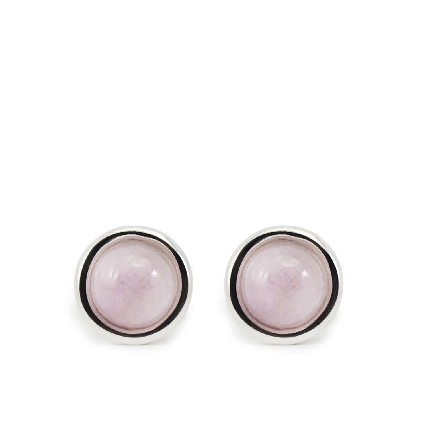 Women’s Pink / Purple / Silver Satellite Sterling Silver Kunzite Stud Earrings Vintouch Italy