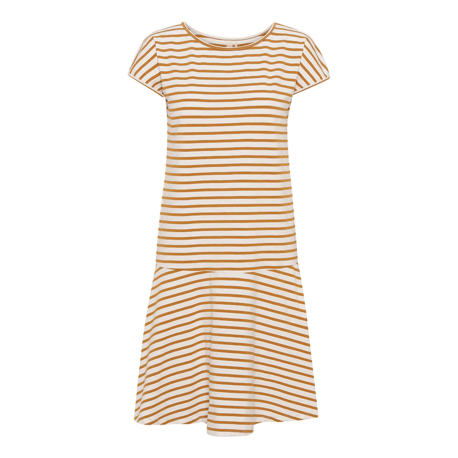 Grobund Women's Yellow / Orange The  Marianne Dress - The One With Golden Stripes In Yellow/orange