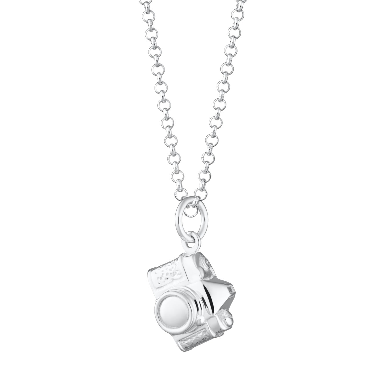 Lily Charmed Women's Sterling Silver Vintage Camera Necklace