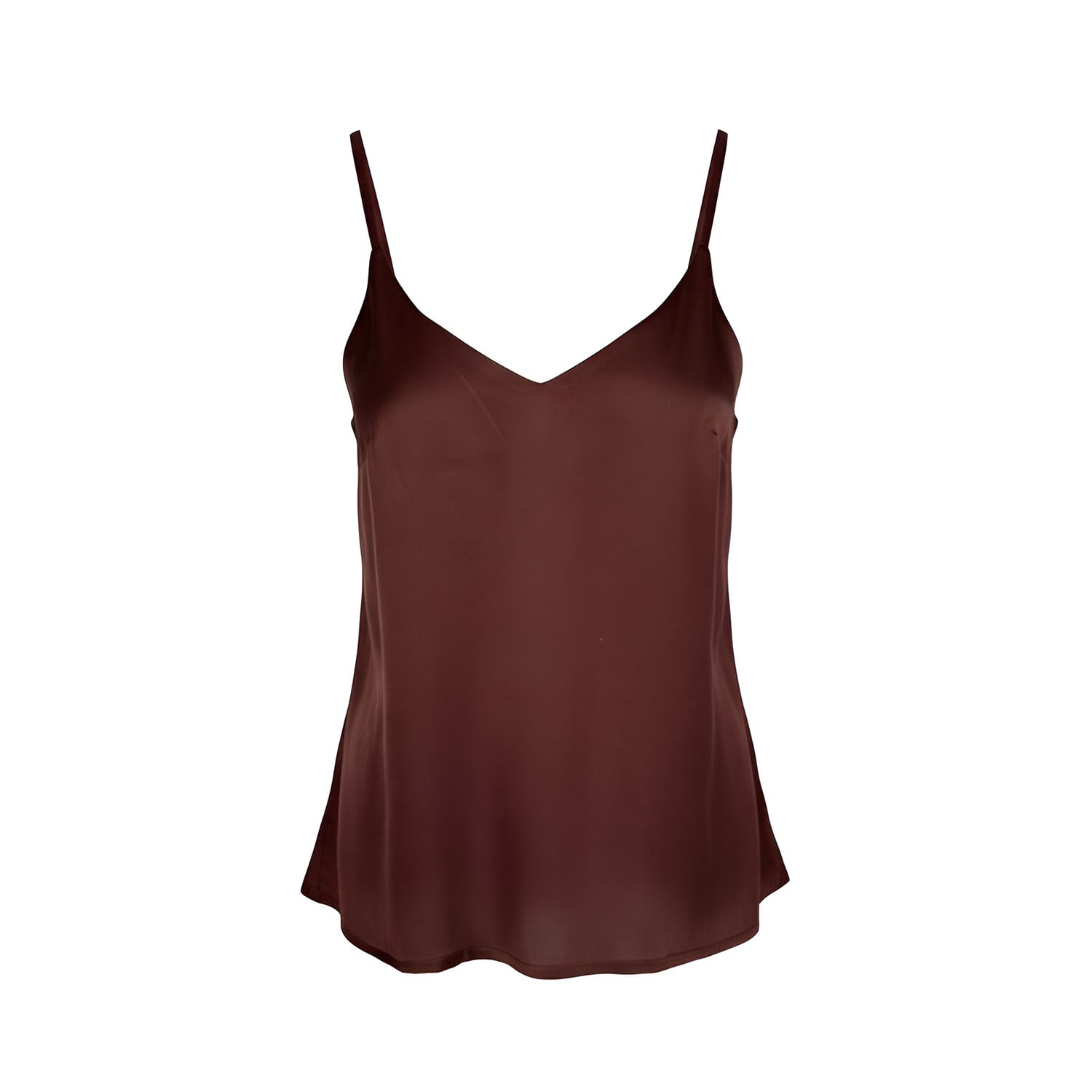 Haris Cotton Women's Brown Ecovero Viscose Tank Top Chocolate In Brown