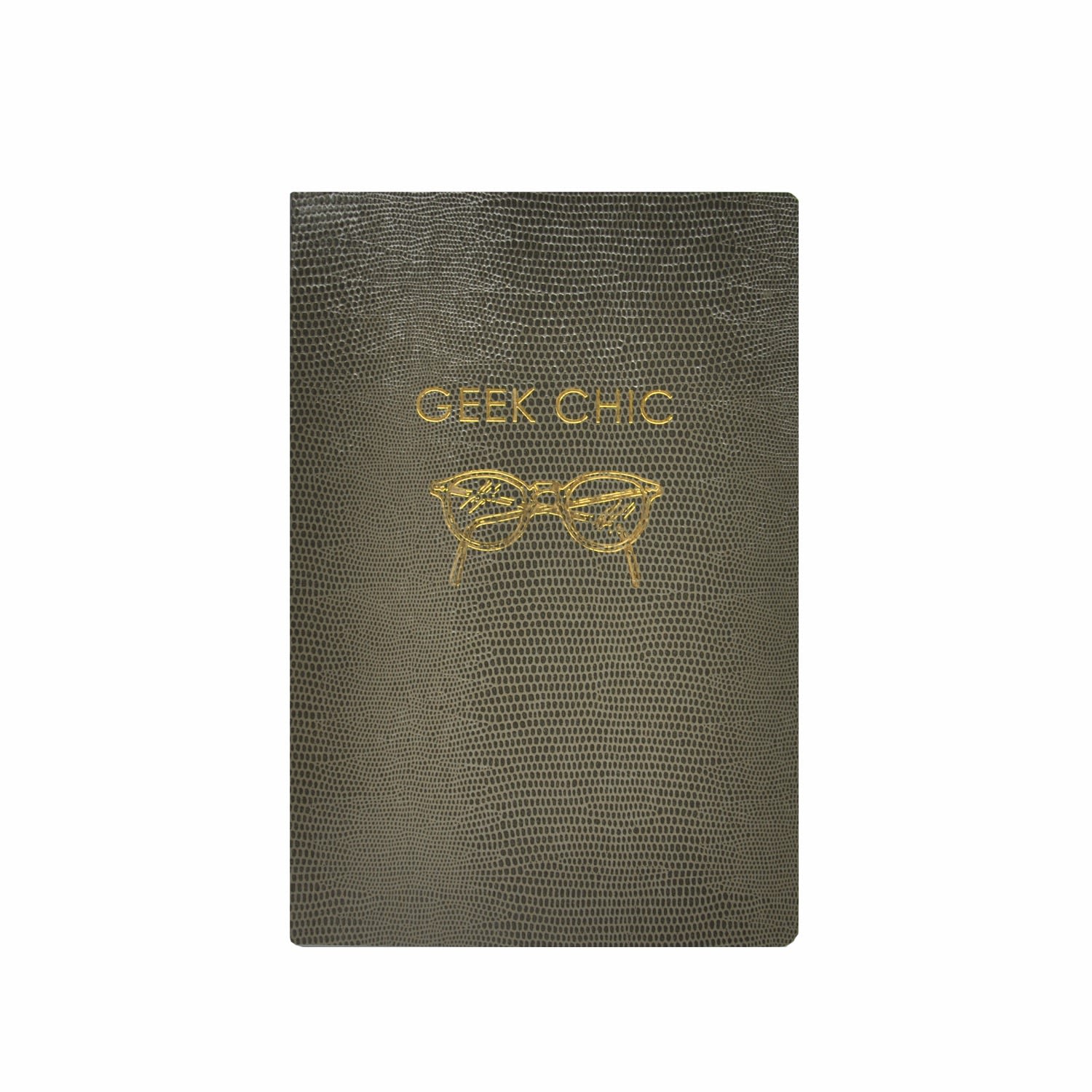 Grey ’Geek Chic’ Softcover Notebook One Size Sloane Stationery