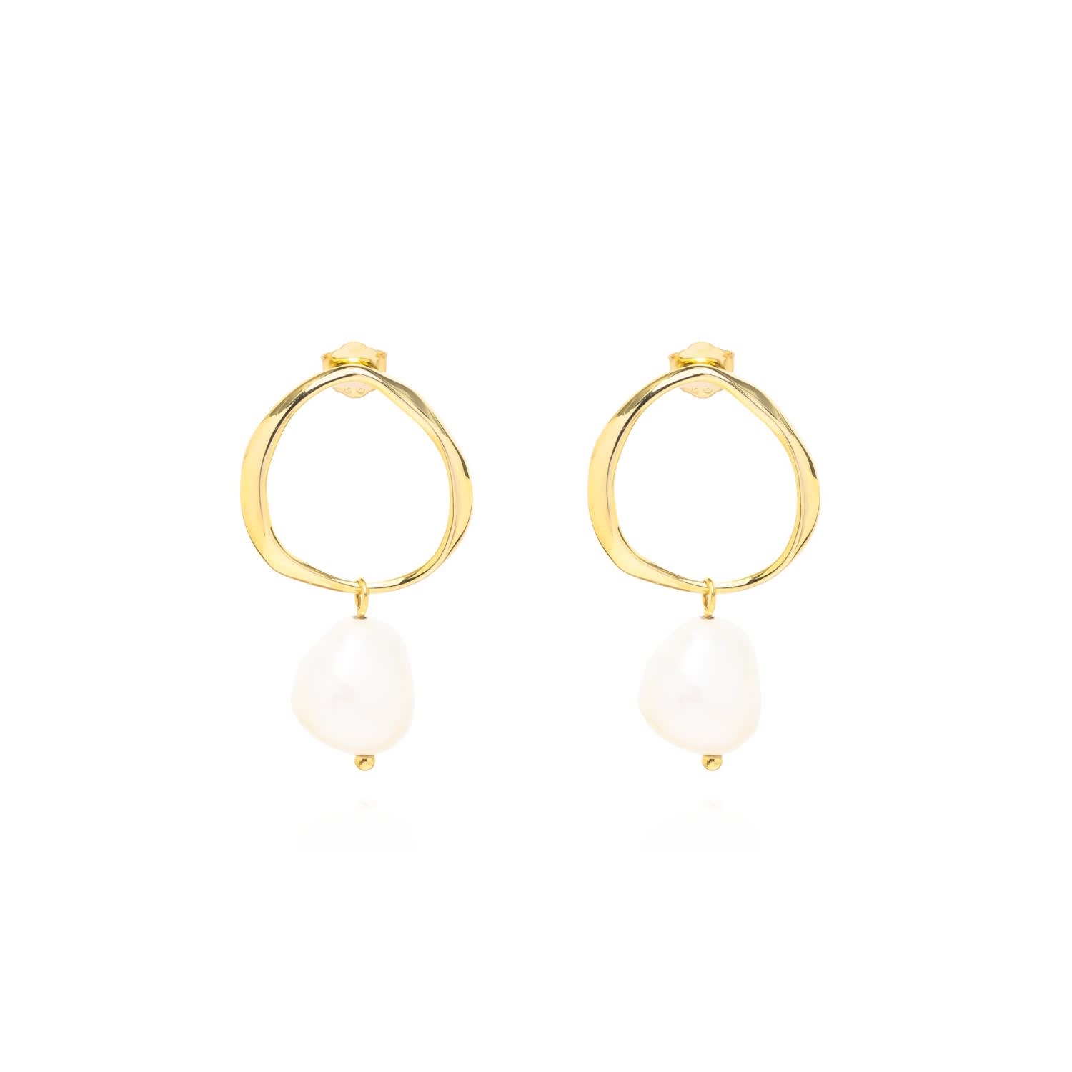 pearl hoop earrings