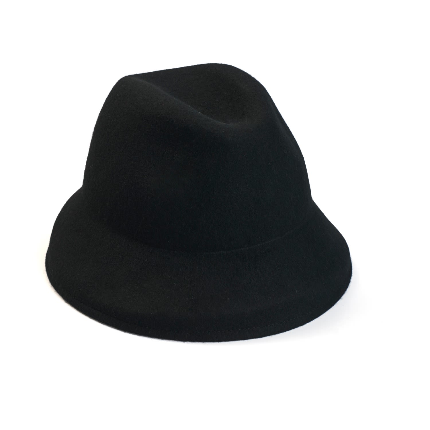 Women’s Black Unique Felt Fedora Hat Large Justine Hats