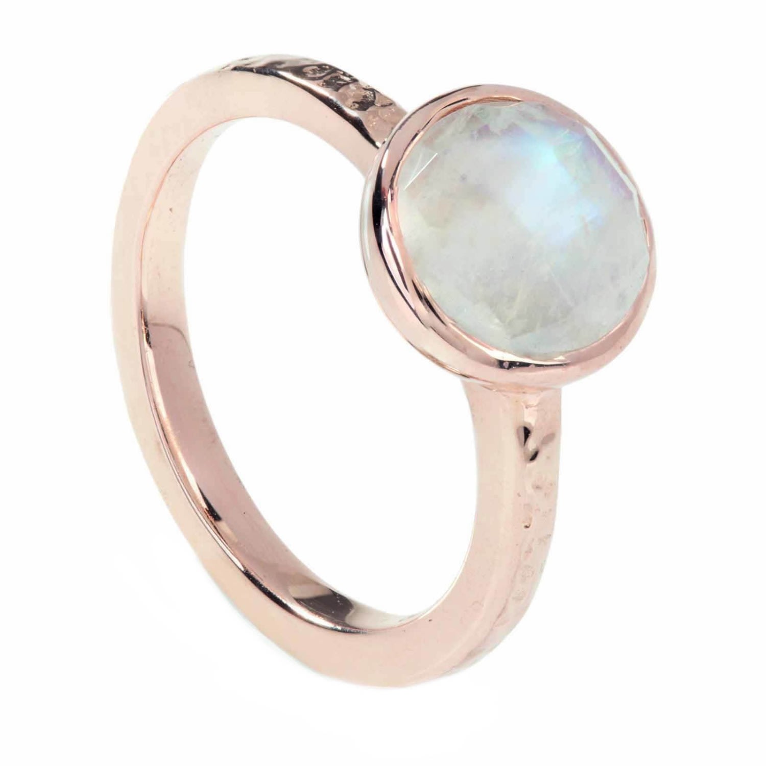 Women’s Neutrals Estella Rose Gold Ring Rainbow Moonstone Neola Design