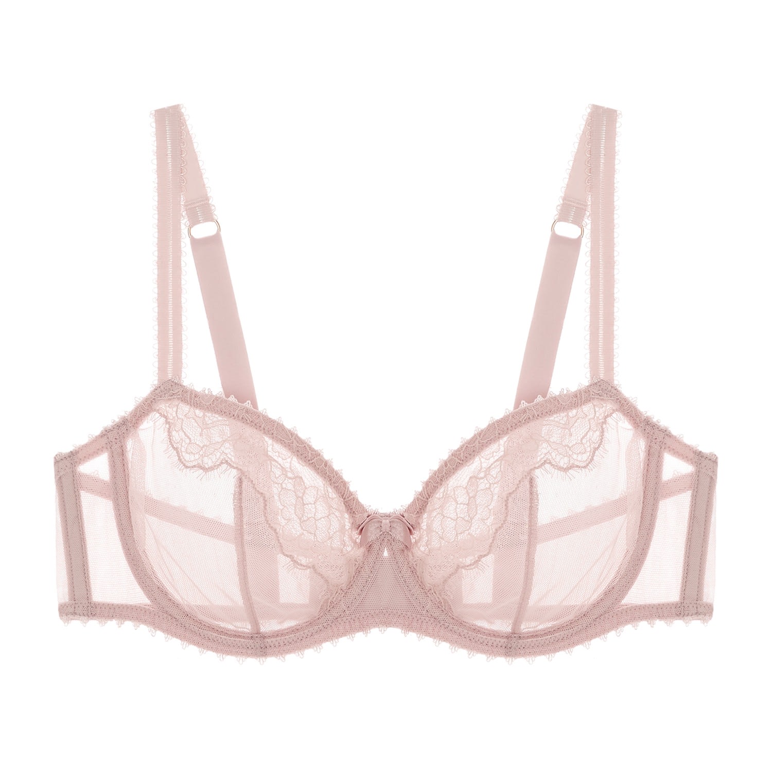 Women&rsquo;s Pink Chiara Demi Bra Petal | 34C | Journelle
