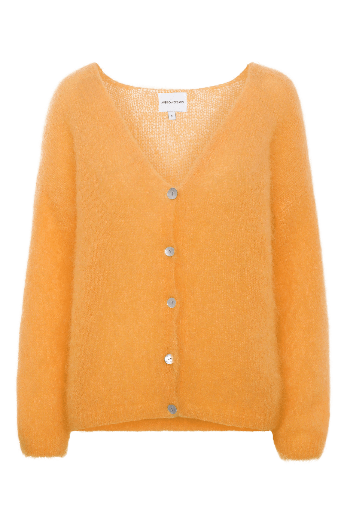 Americandreams Women's Yellow / Orange Cornelia Ls Cardigan Light Orange
