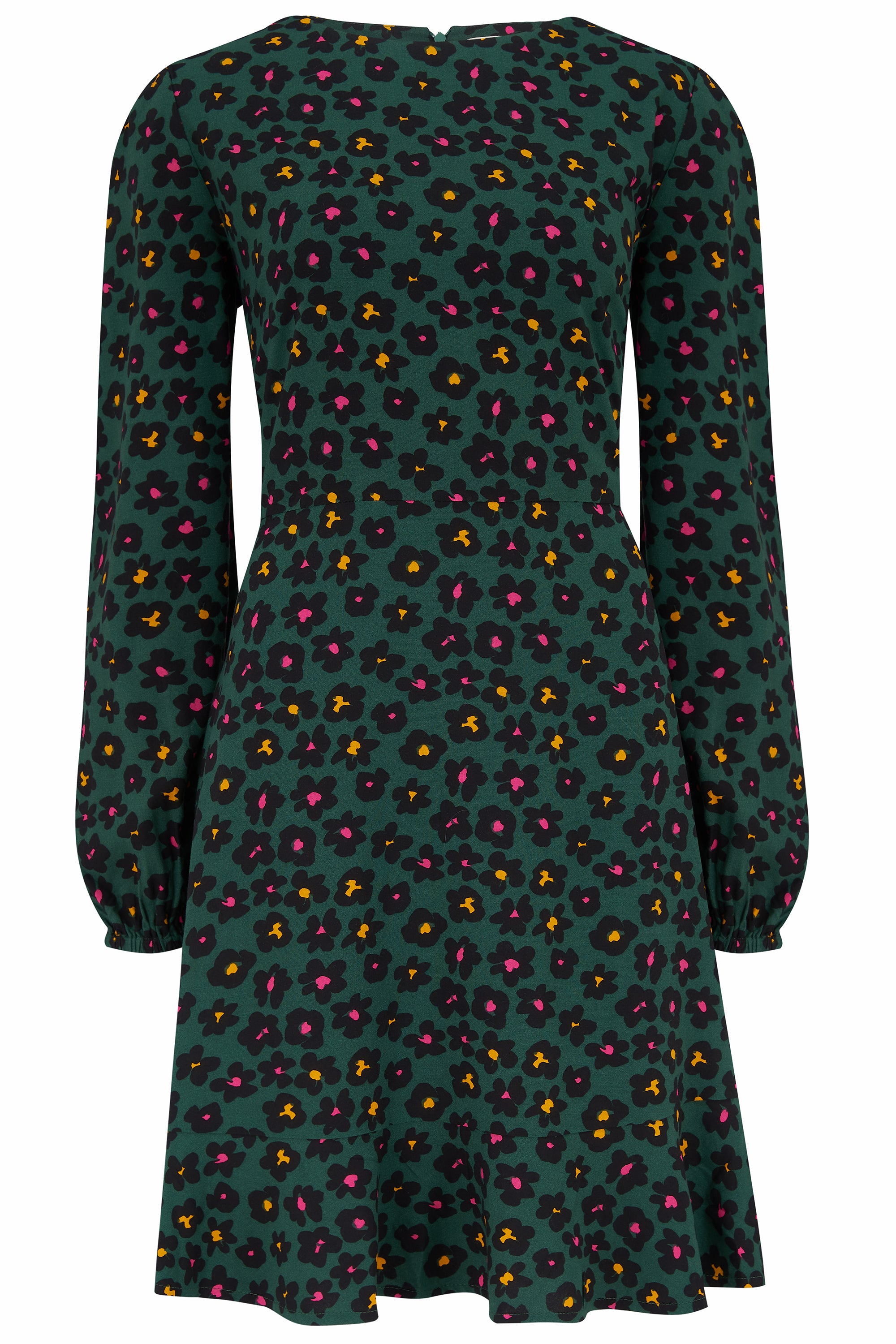 Women’s Juliette Dress Green, Painted Floral Small Sugarhill Brighton