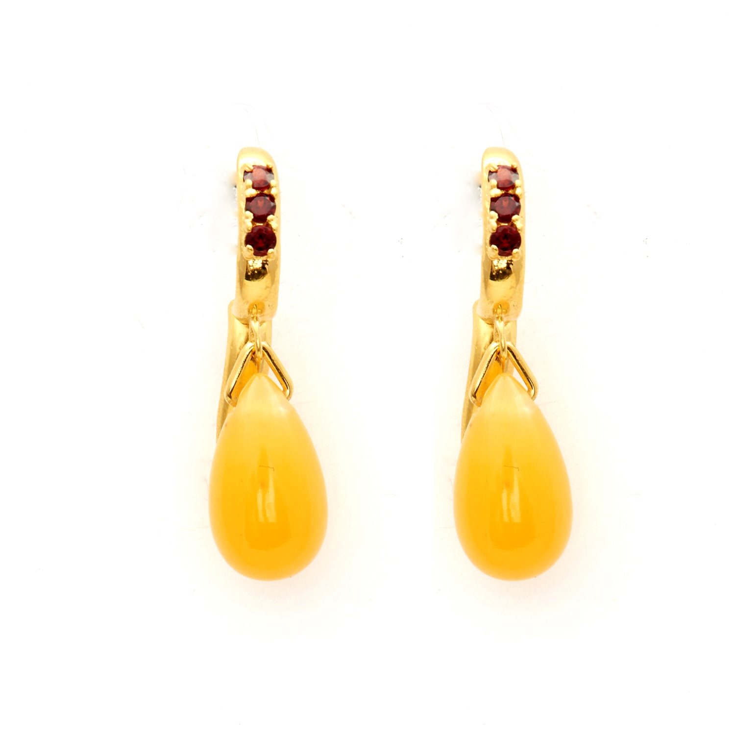 GFG Jewellery - Niki Earrings Yellow Quartz Garnet