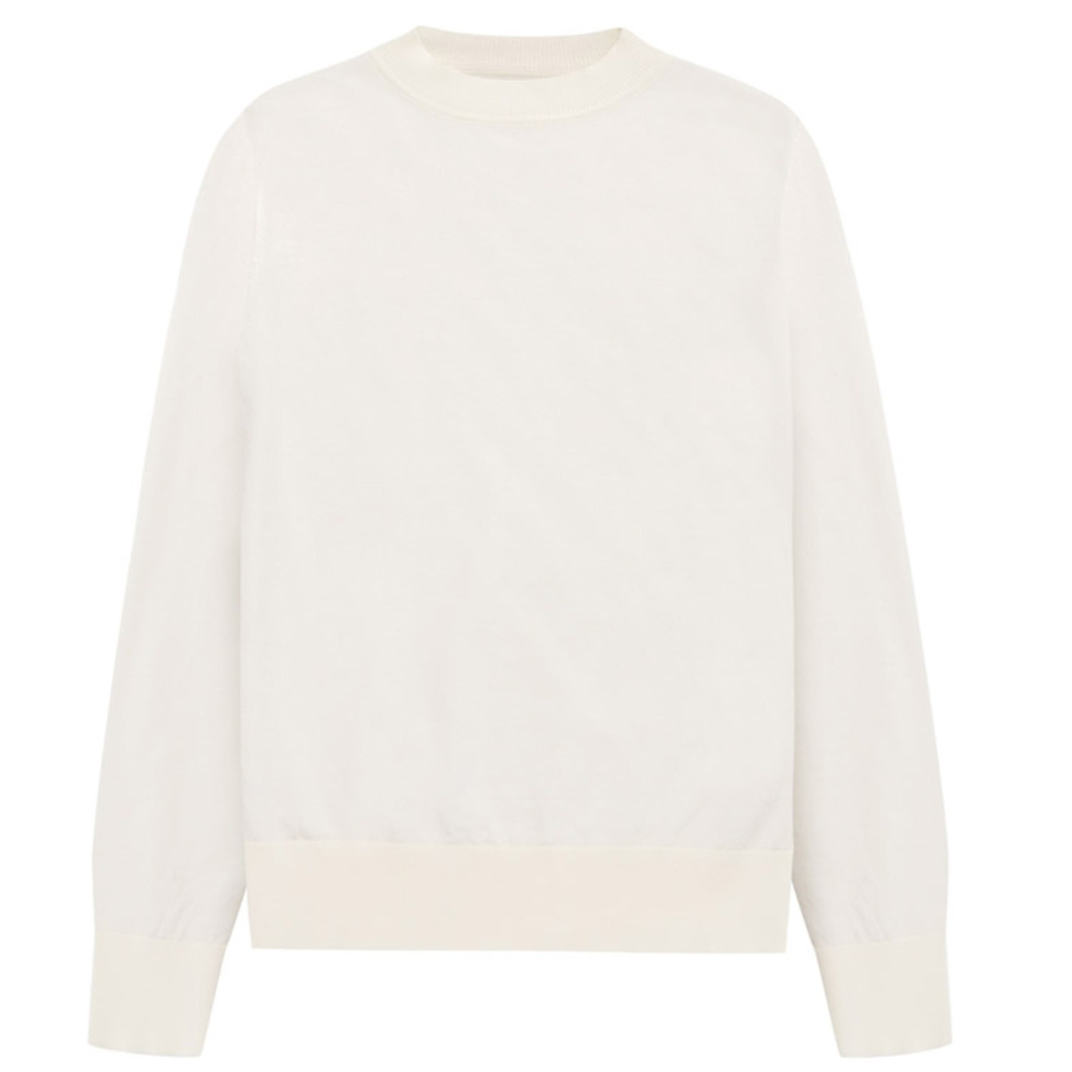 Peraluna Women's White Chelsea O-neck Pullover In Ecru In White
