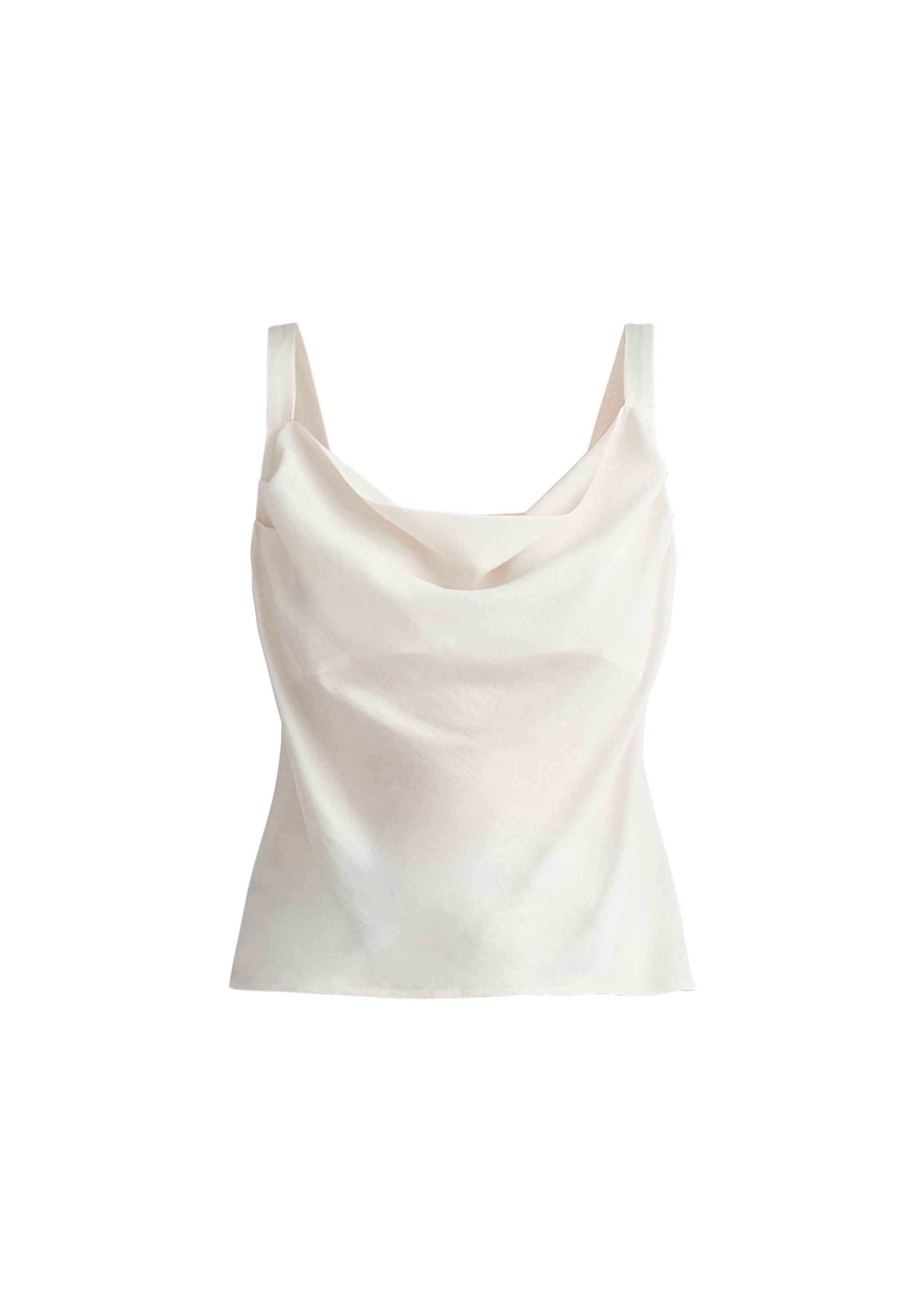 Women’s Cowl Neck Vest Top - White Xxs Paisie