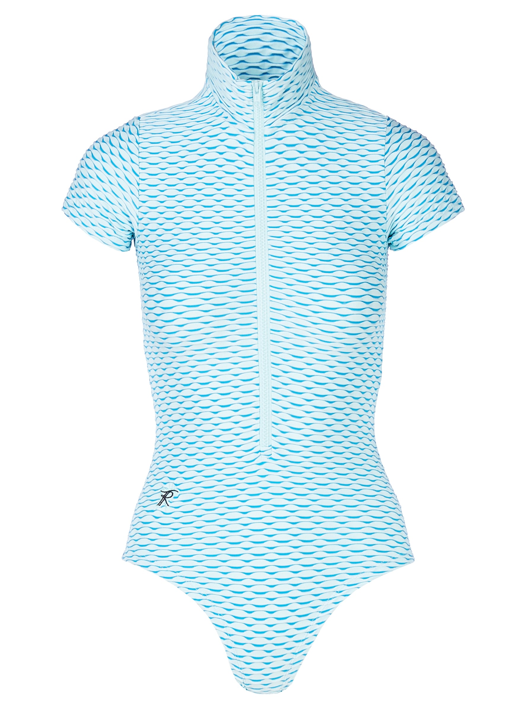 Women’s Patterned Bodysuit Light Blue Extra Small Tessitura