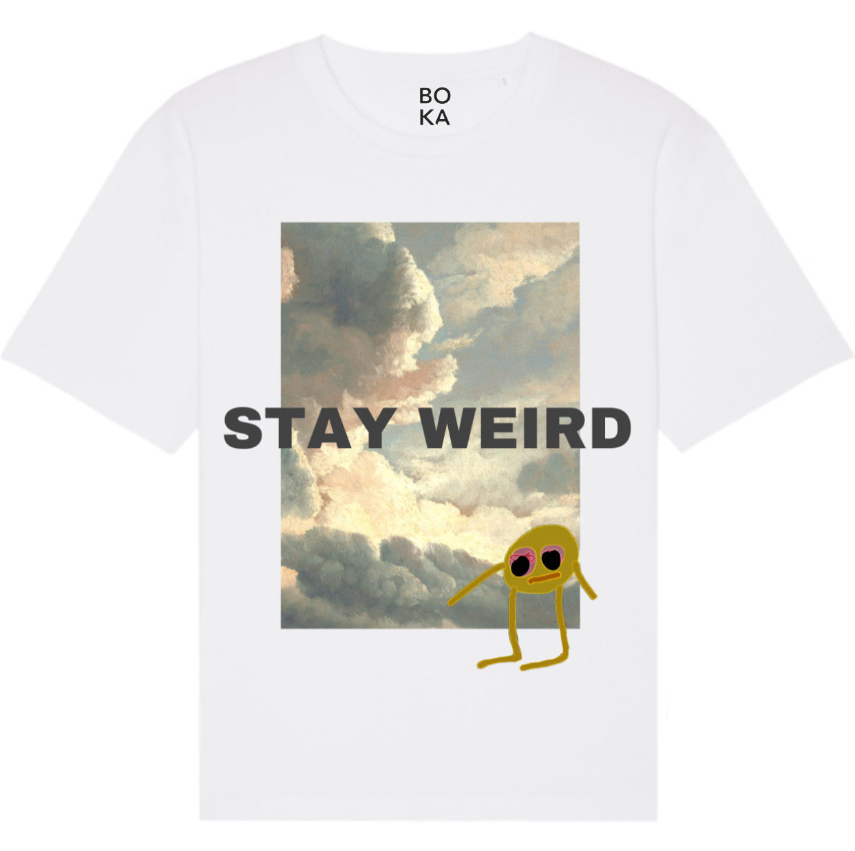 Boutique Kaotique Women's White Stay Weird Organic Cotton T-shirt In White