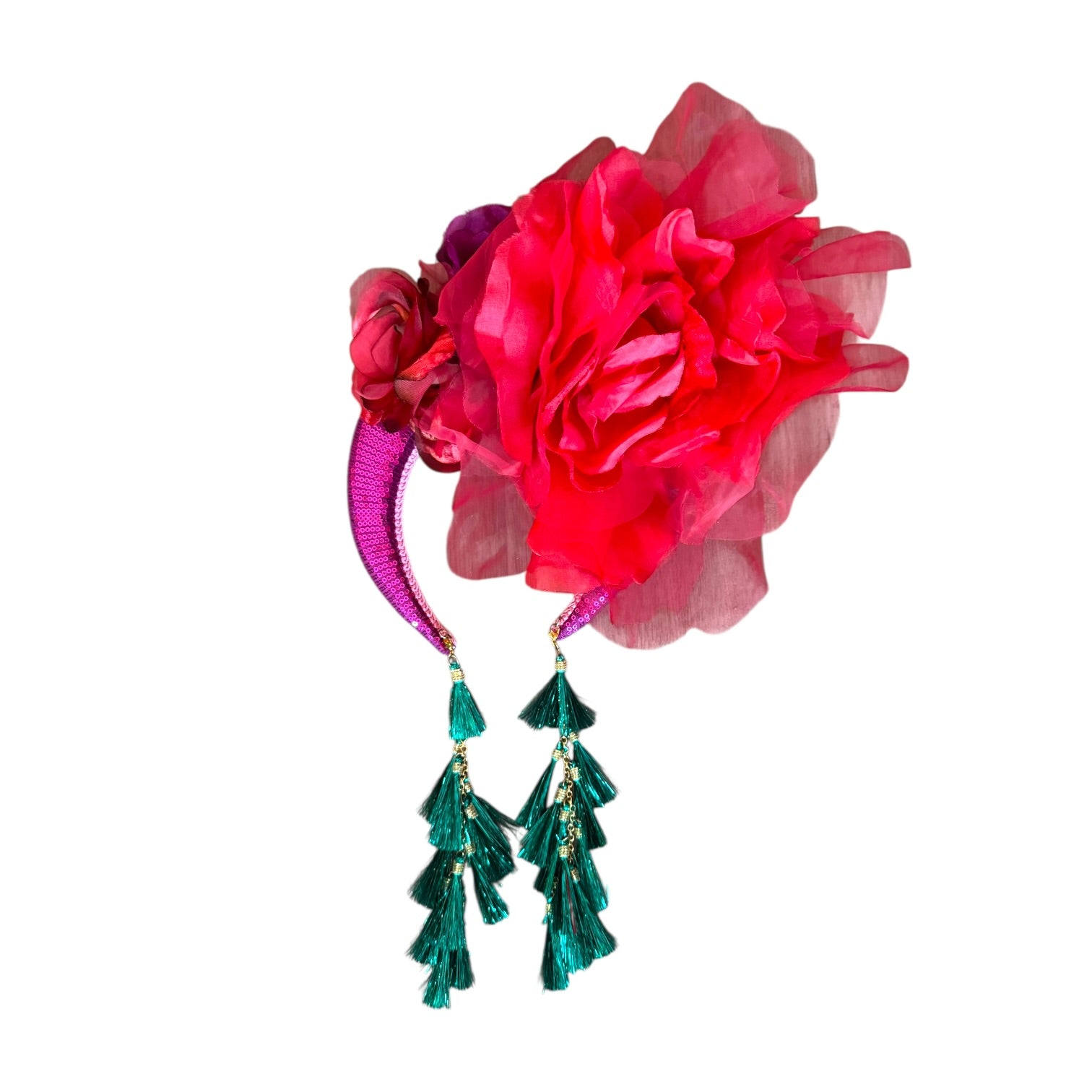 Women's Red Jagger Rose Flower Band | One Size | Julia Clancey