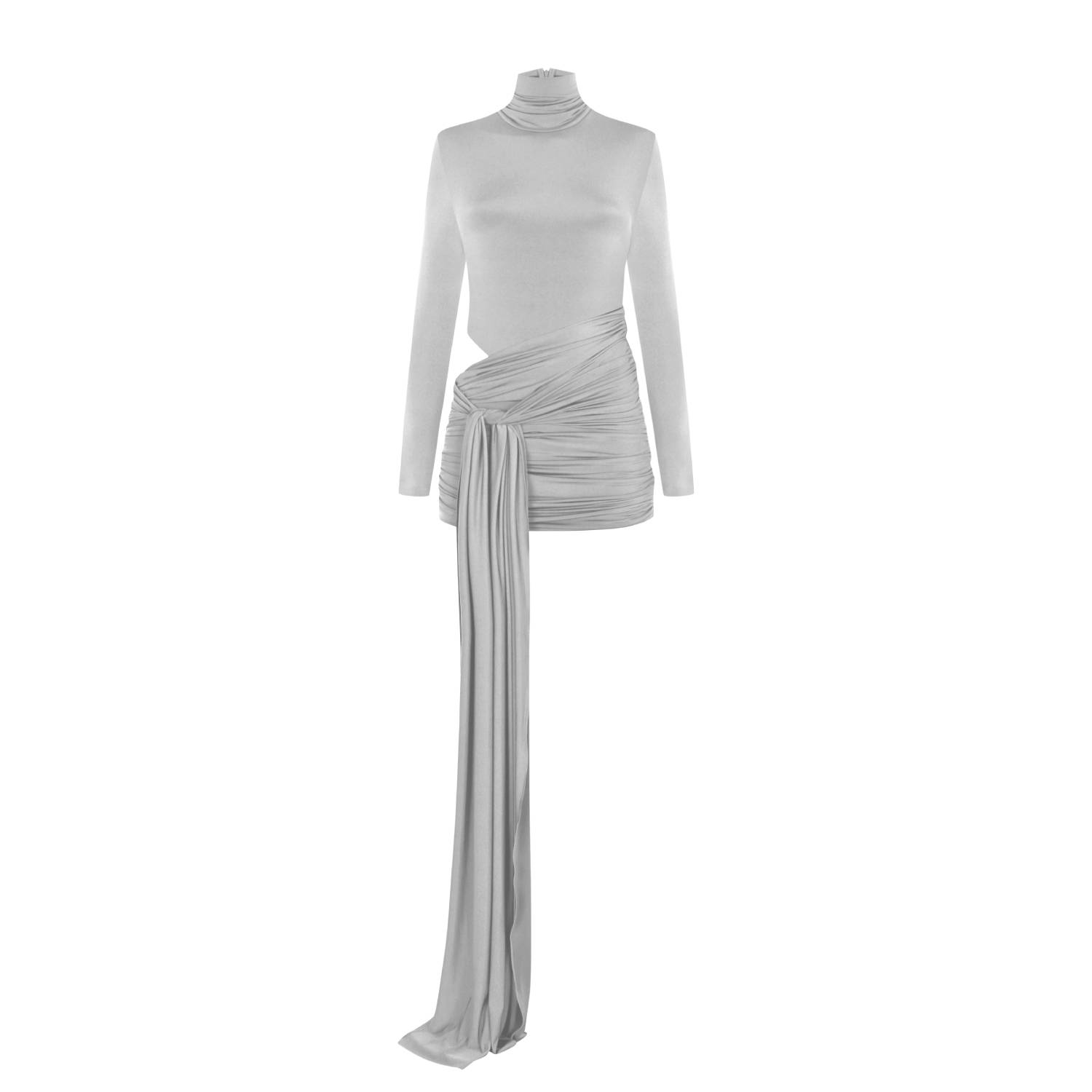 Women's Grey Dare Me Mini Dress In Pearl | Medium | Khela the Label