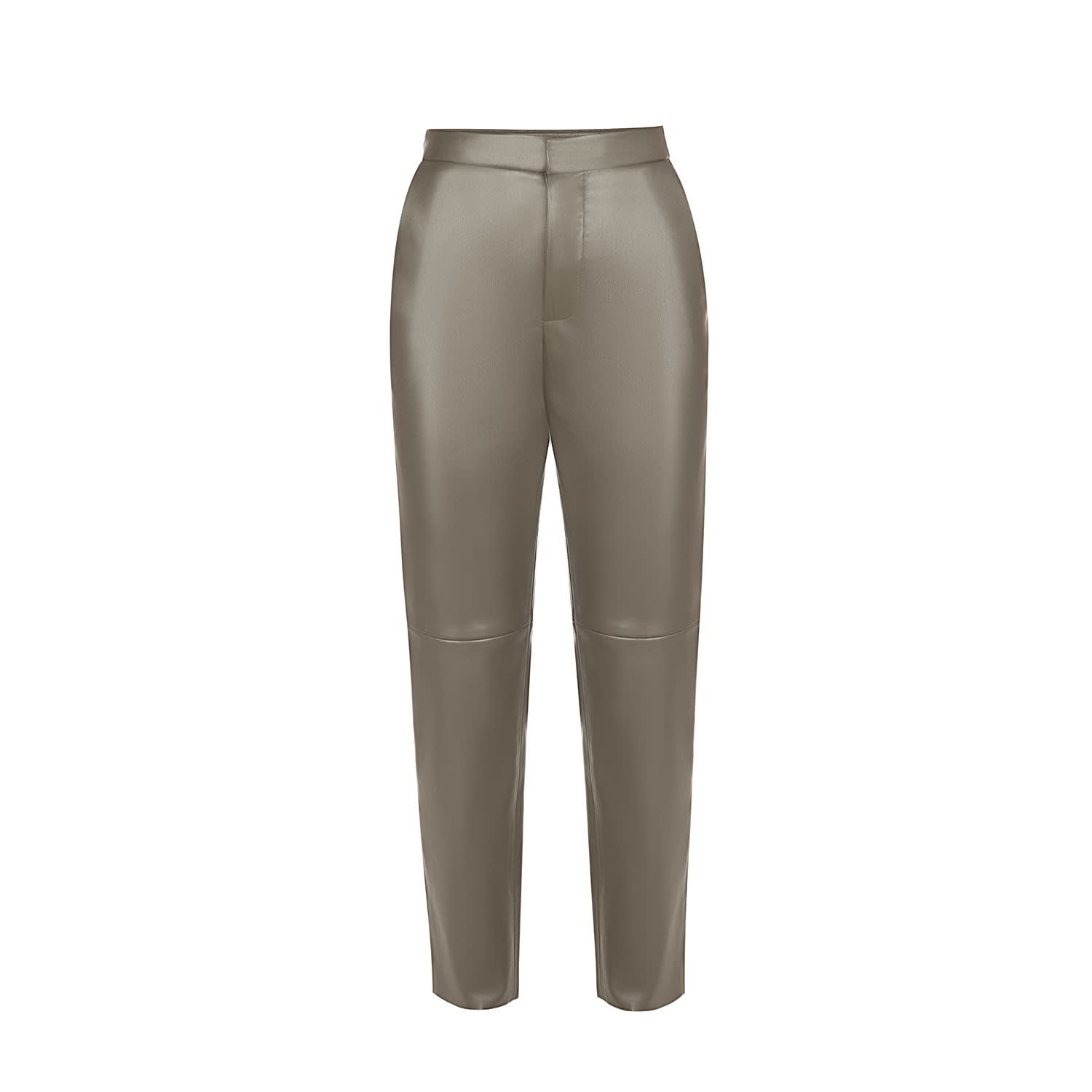 taupe leather pants