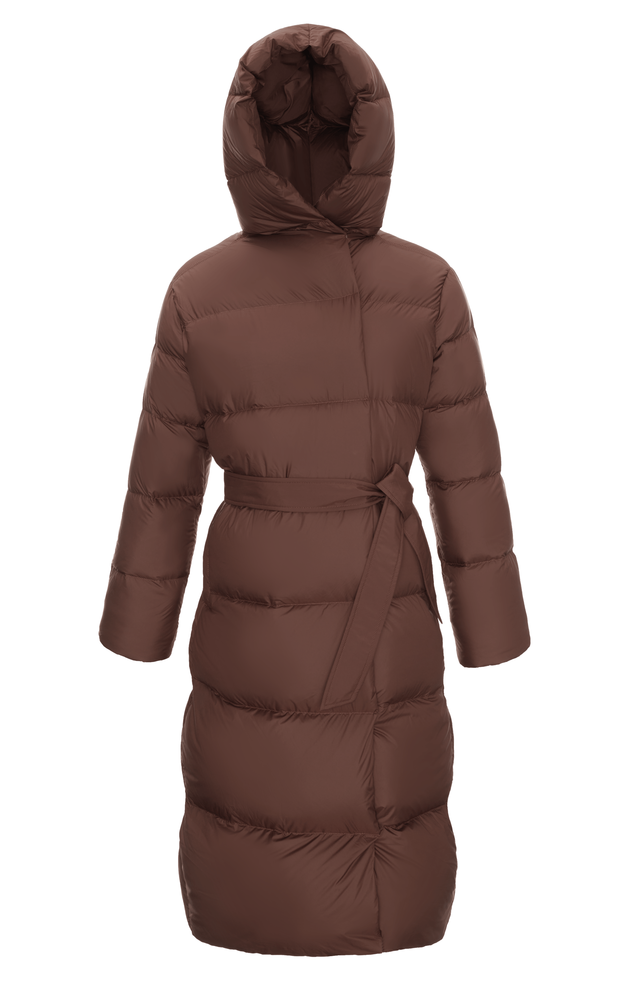 Full Length Hooded Down Jacket Brown Bosideng Wolf Badger